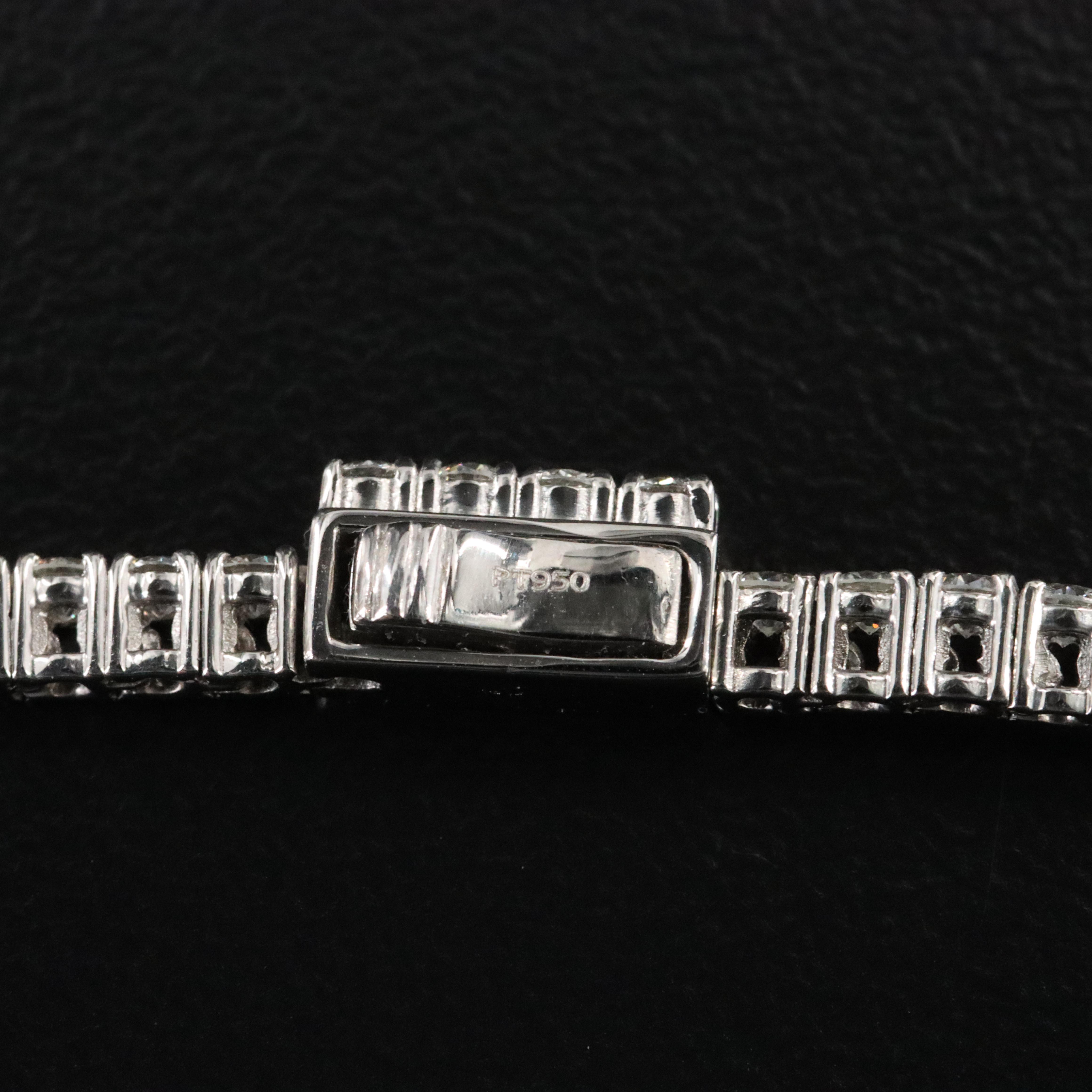 Platinum 2.92 CTW Diamond Line Bracelet