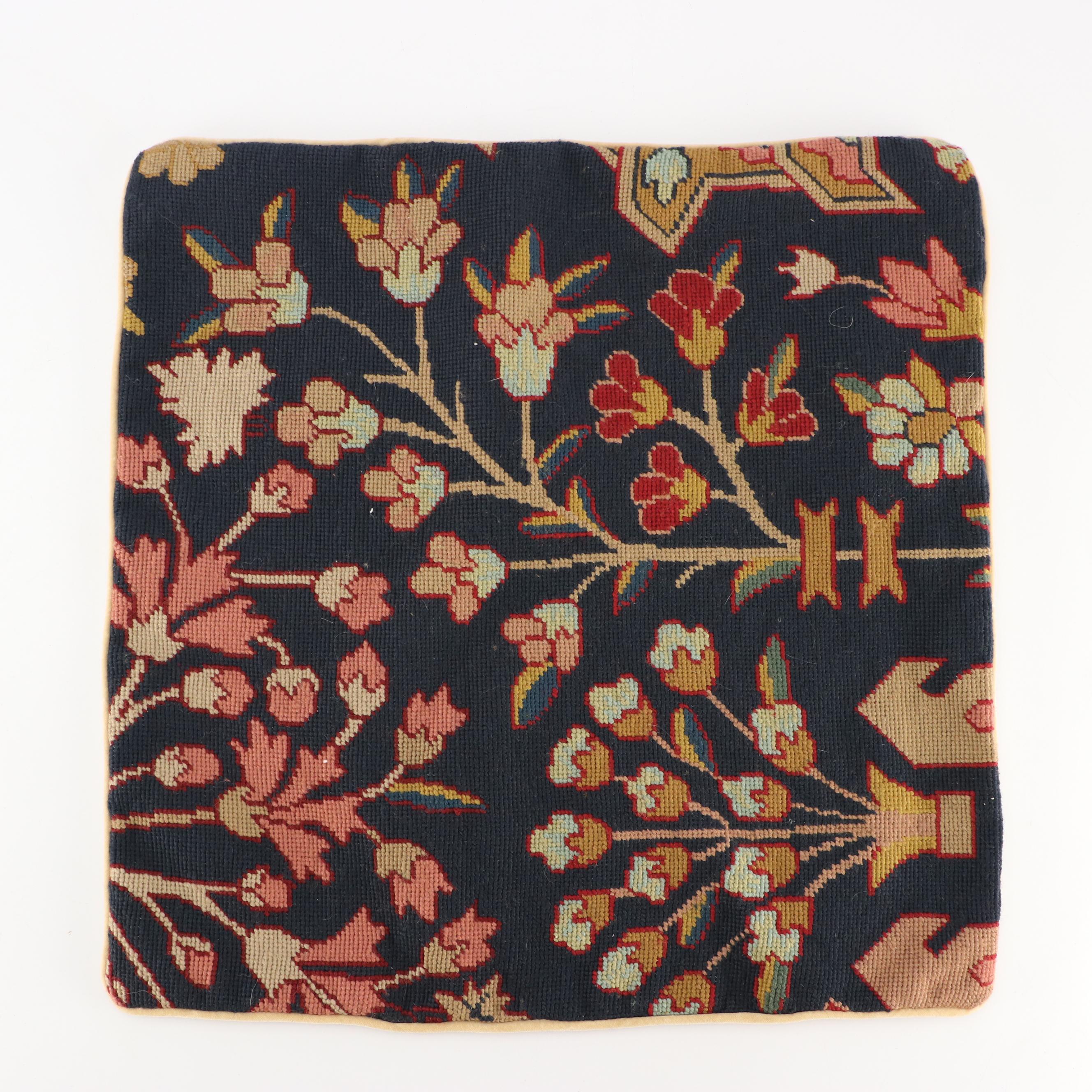 Handmade Woollen Needlepoint Handmade Accent Pillow Covers