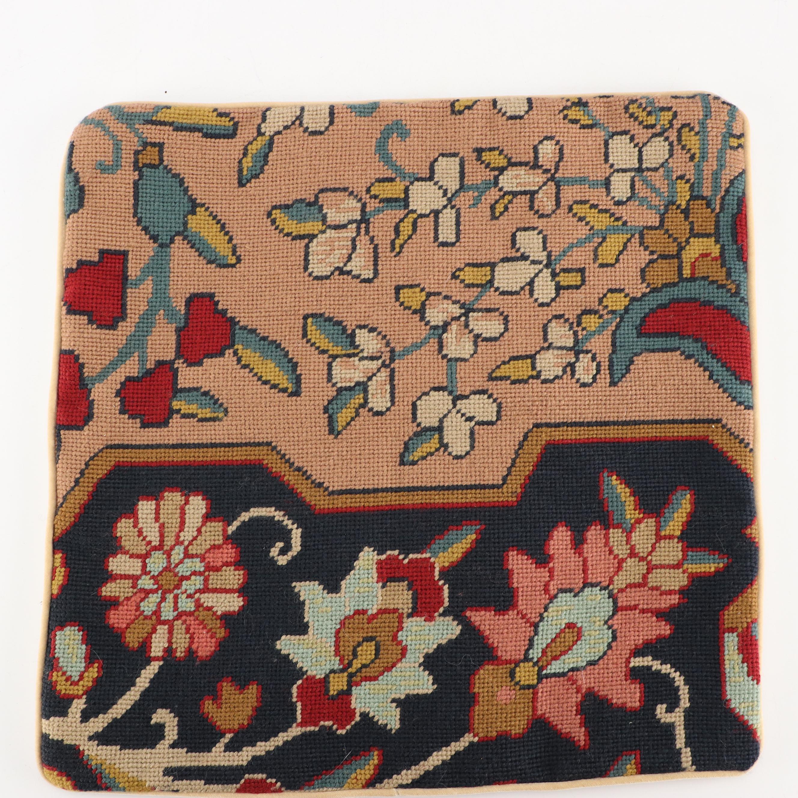 Handmade Woollen Needlepoint Handmade Accent Pillow Covers