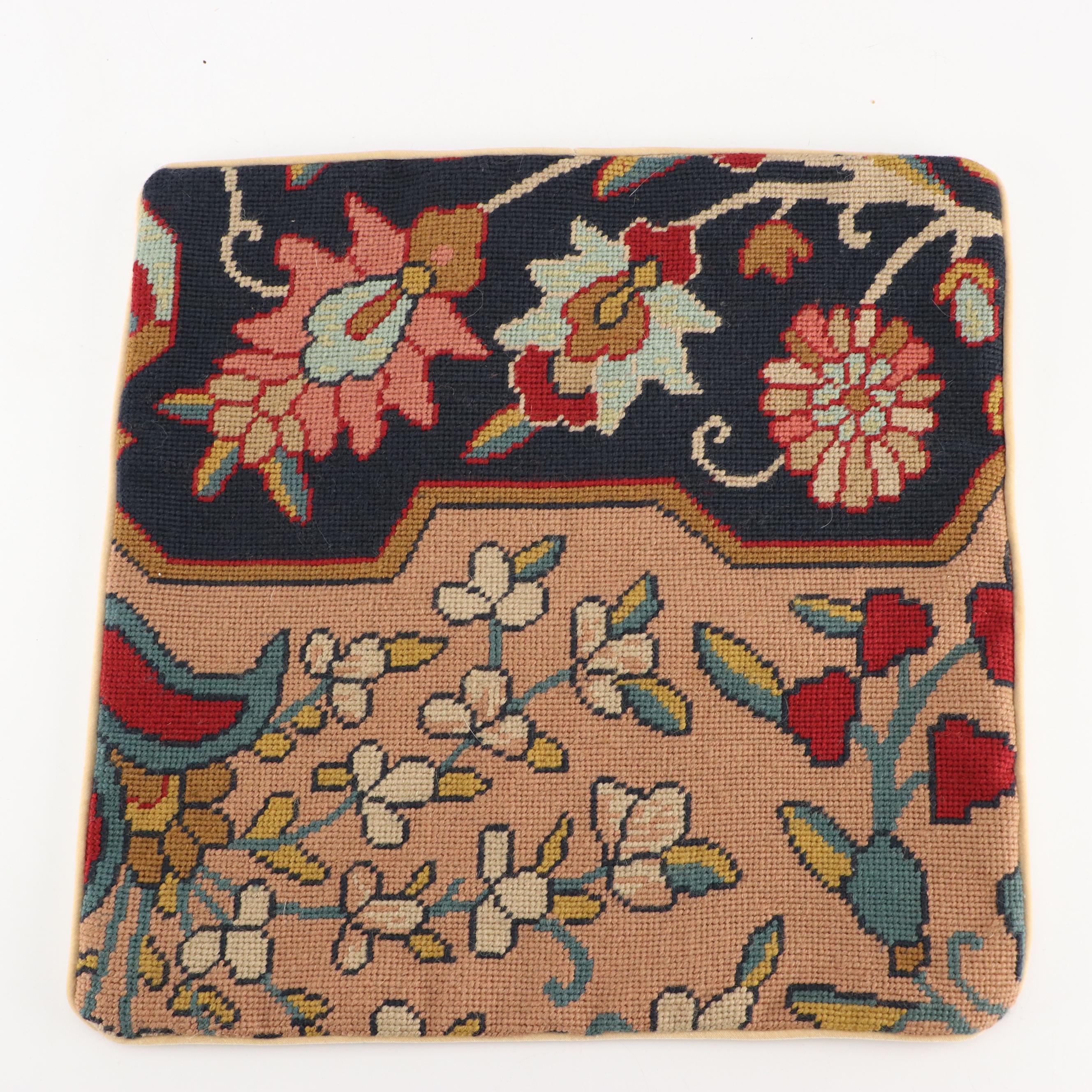 Handmade Woollen Needlepoint Handmade Accent Pillow Covers