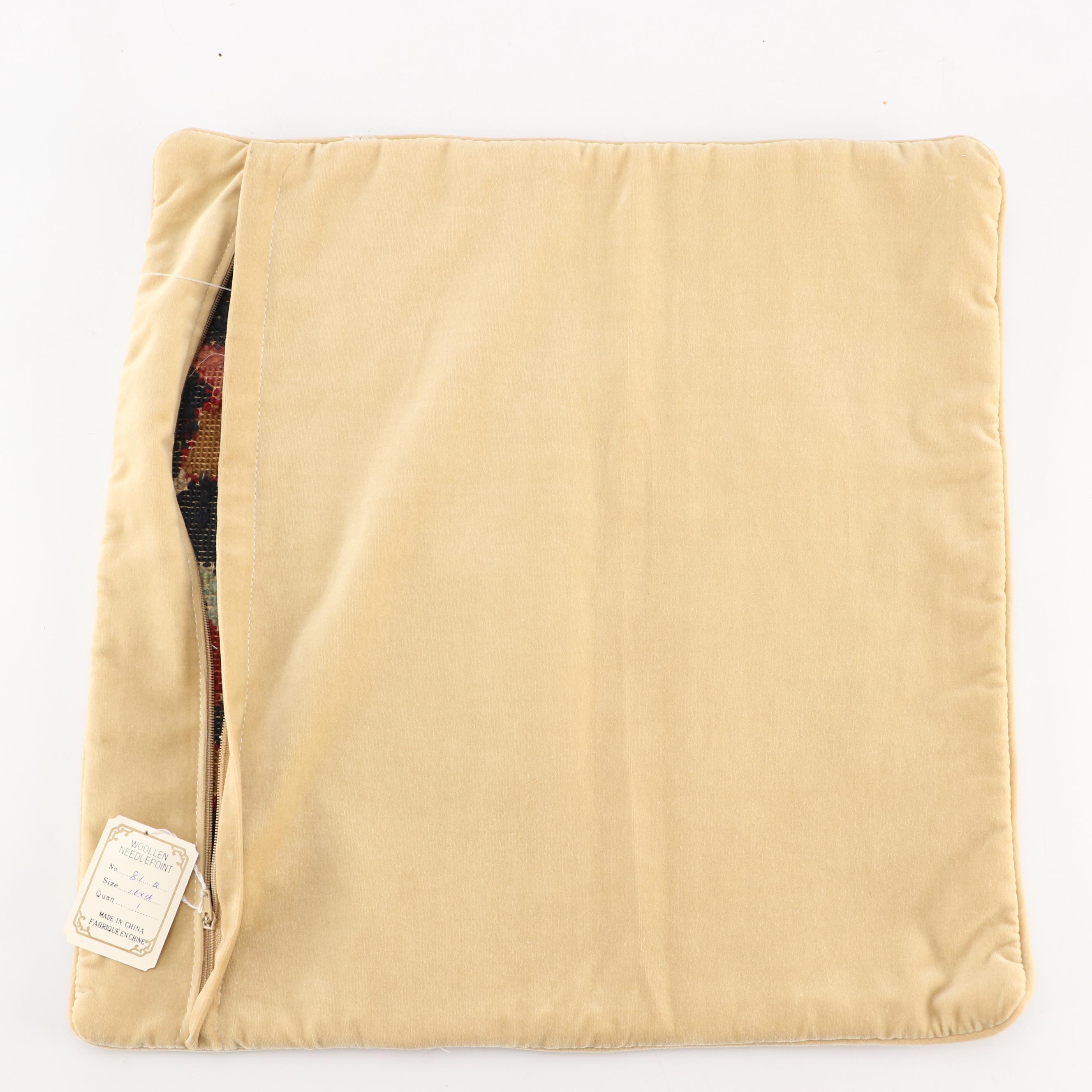 Handmade Woollen Needlepoint Handmade Accent Pillow Covers