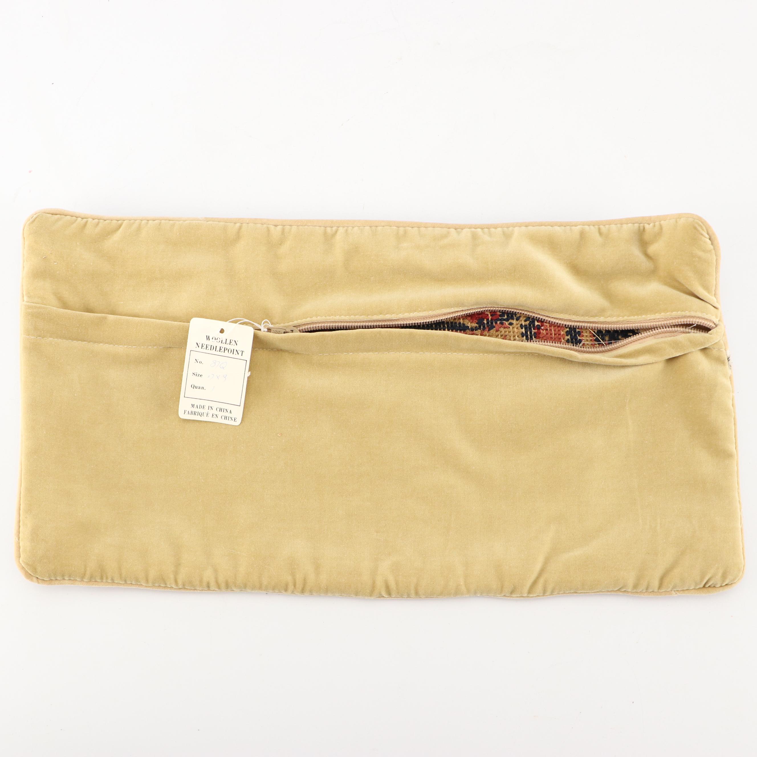 Handmade Woollen Needlepoint Handmade Accent Pillow Covers