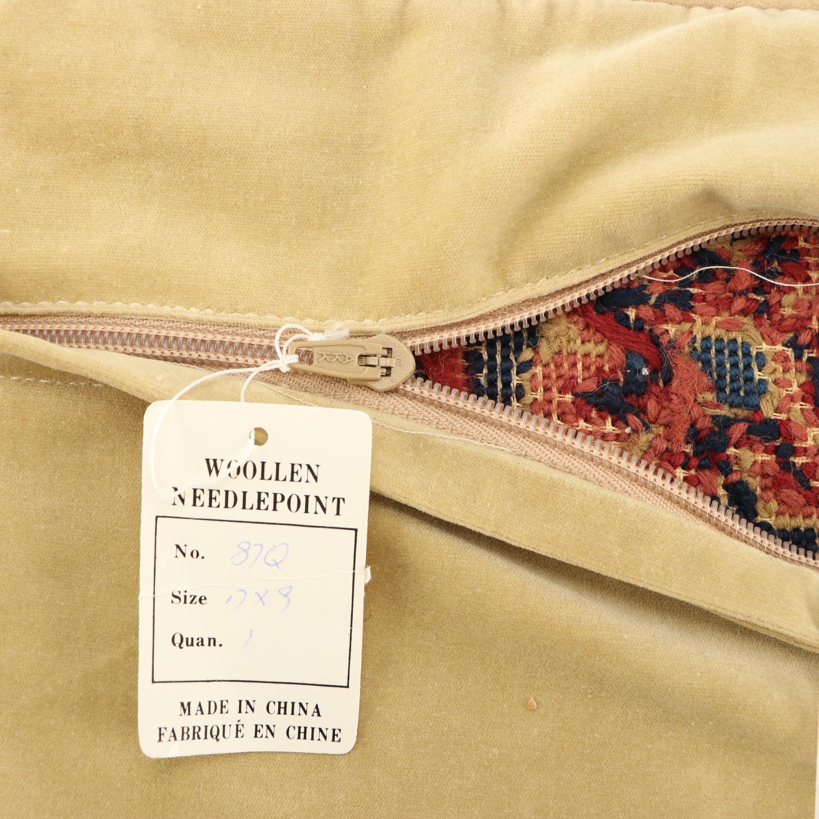 Handmade Woollen Needlepoint Handmade Accent Pillow Covers