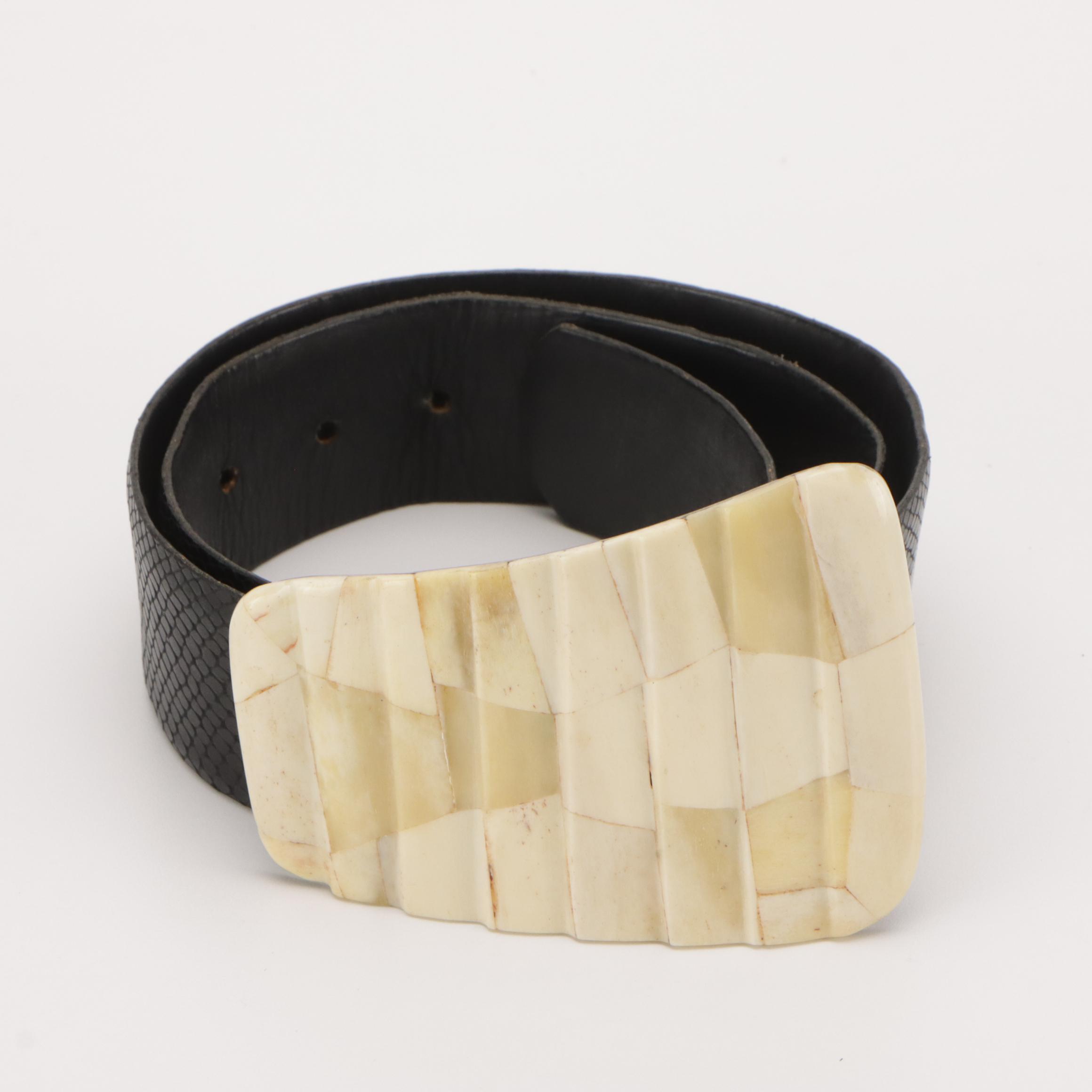 Vintage Snakeskin, Tooled Leather, and More Belts Featuring Honest & Leatherock