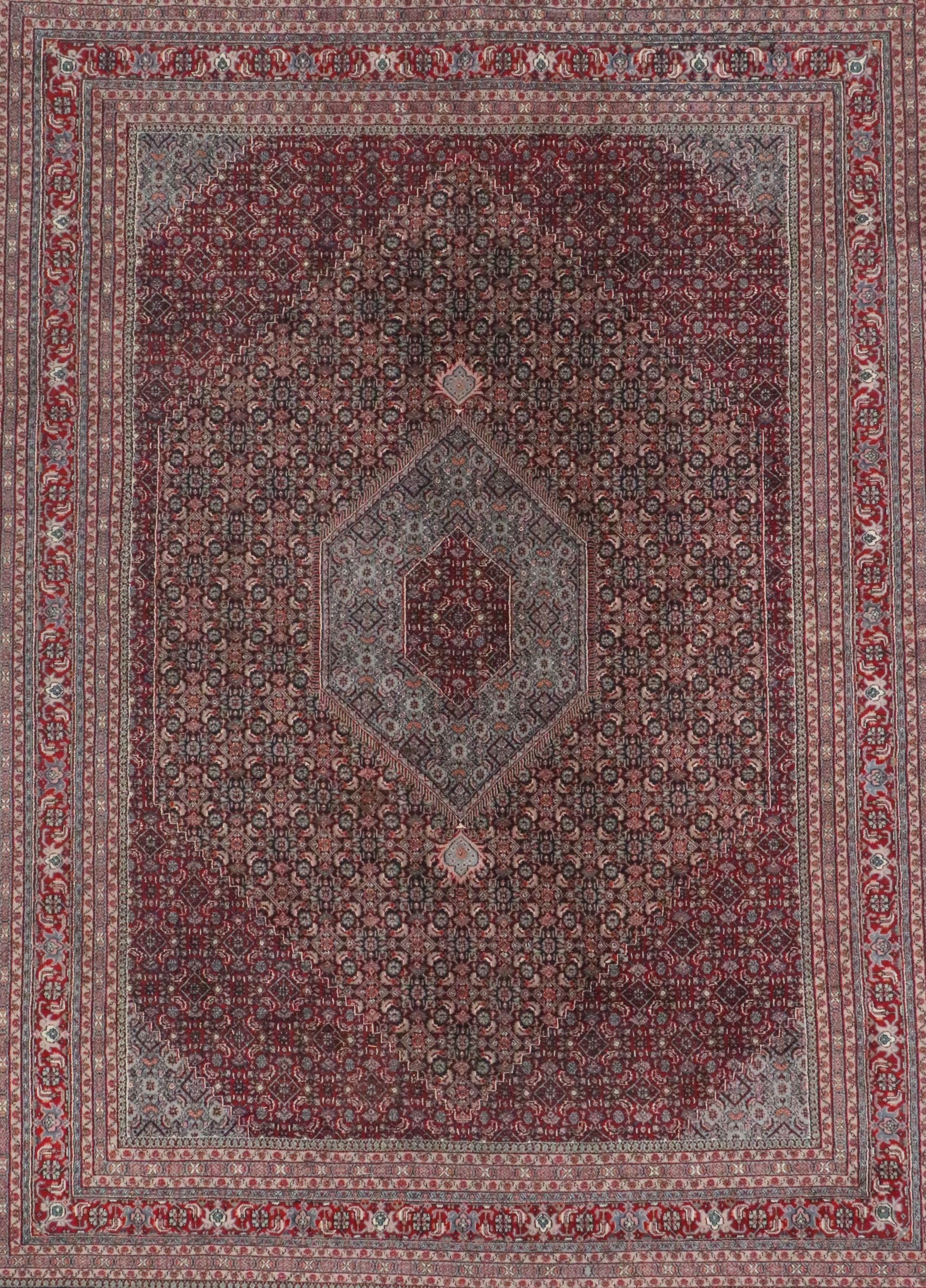 10'2 x 13'11 Hand-Knotted Indo-Persian Bijar Room Sized Rug