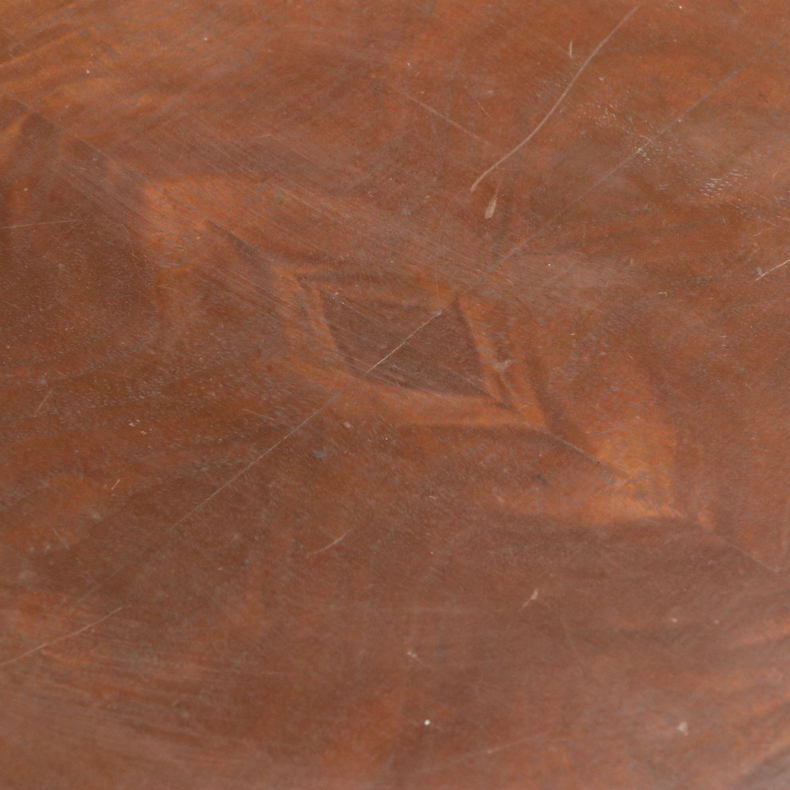 Mahogany Accent Table with Magazine Rack