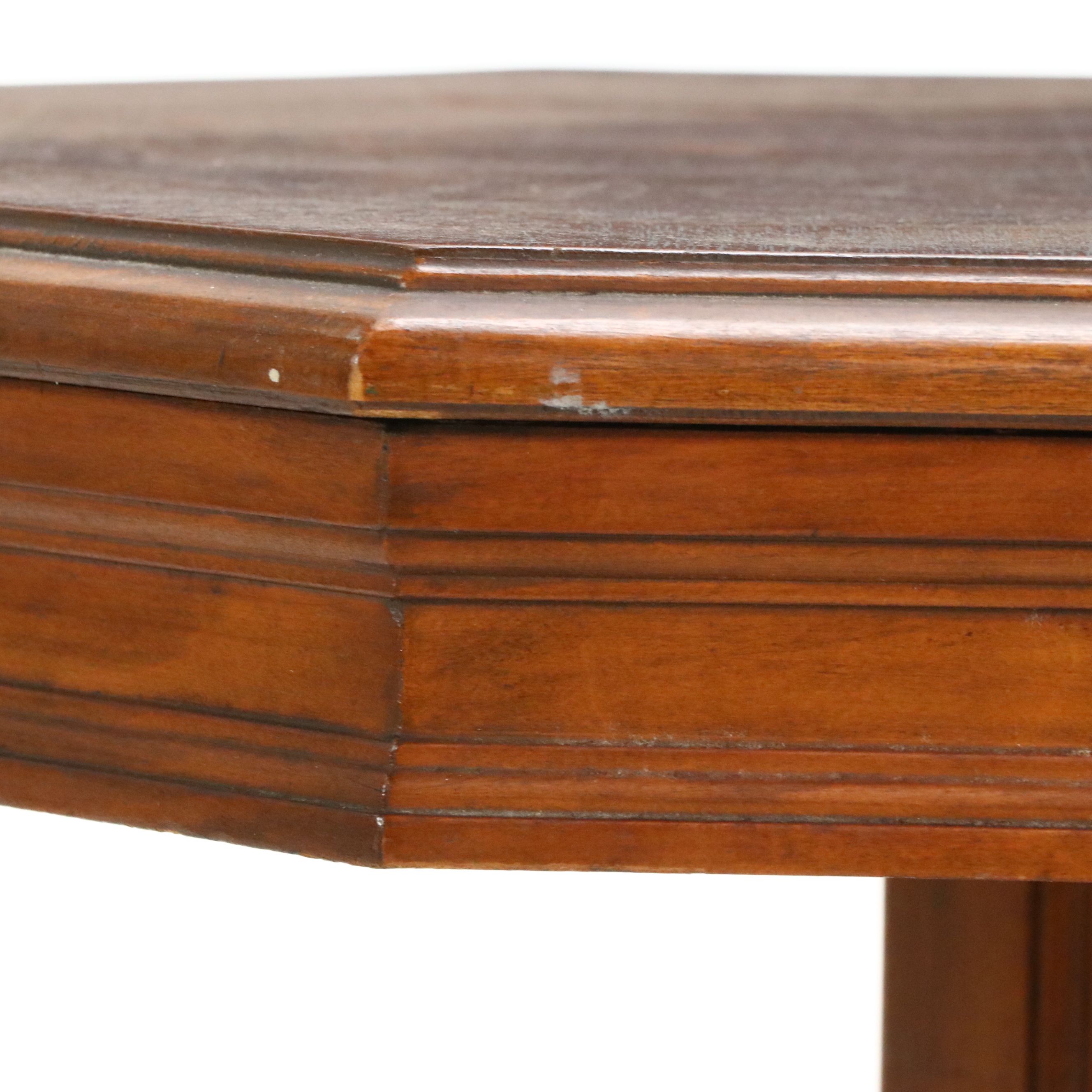 Mahogany Accent Table with Magazine Rack