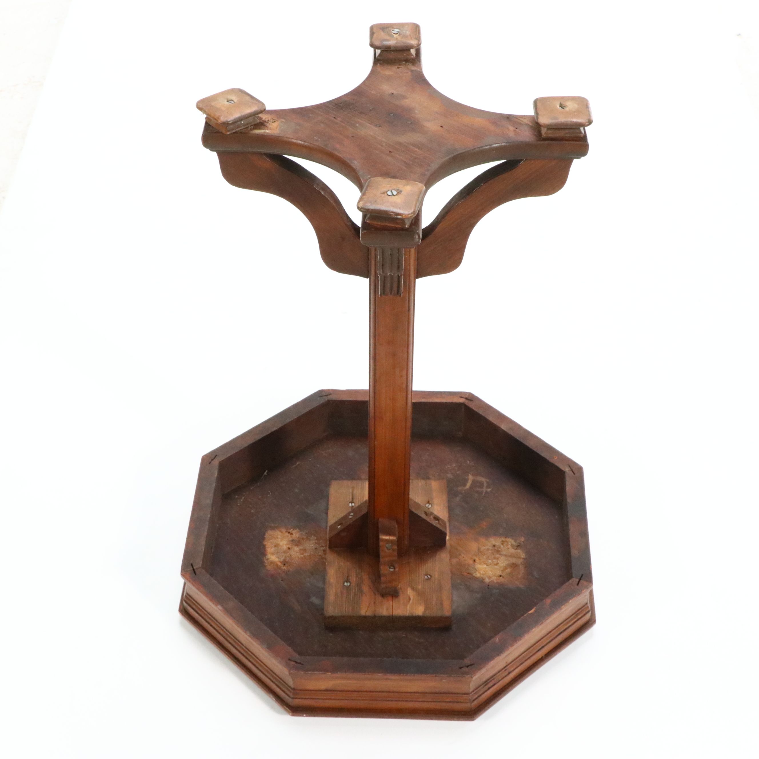 Mahogany Accent Table with Magazine Rack