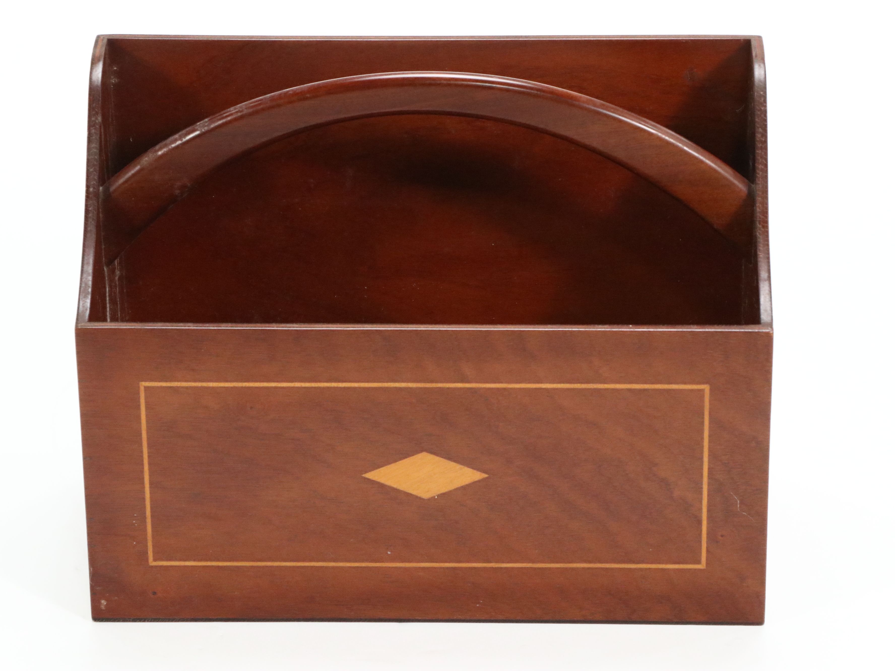 Mahogany Accent Table with Magazine Rack