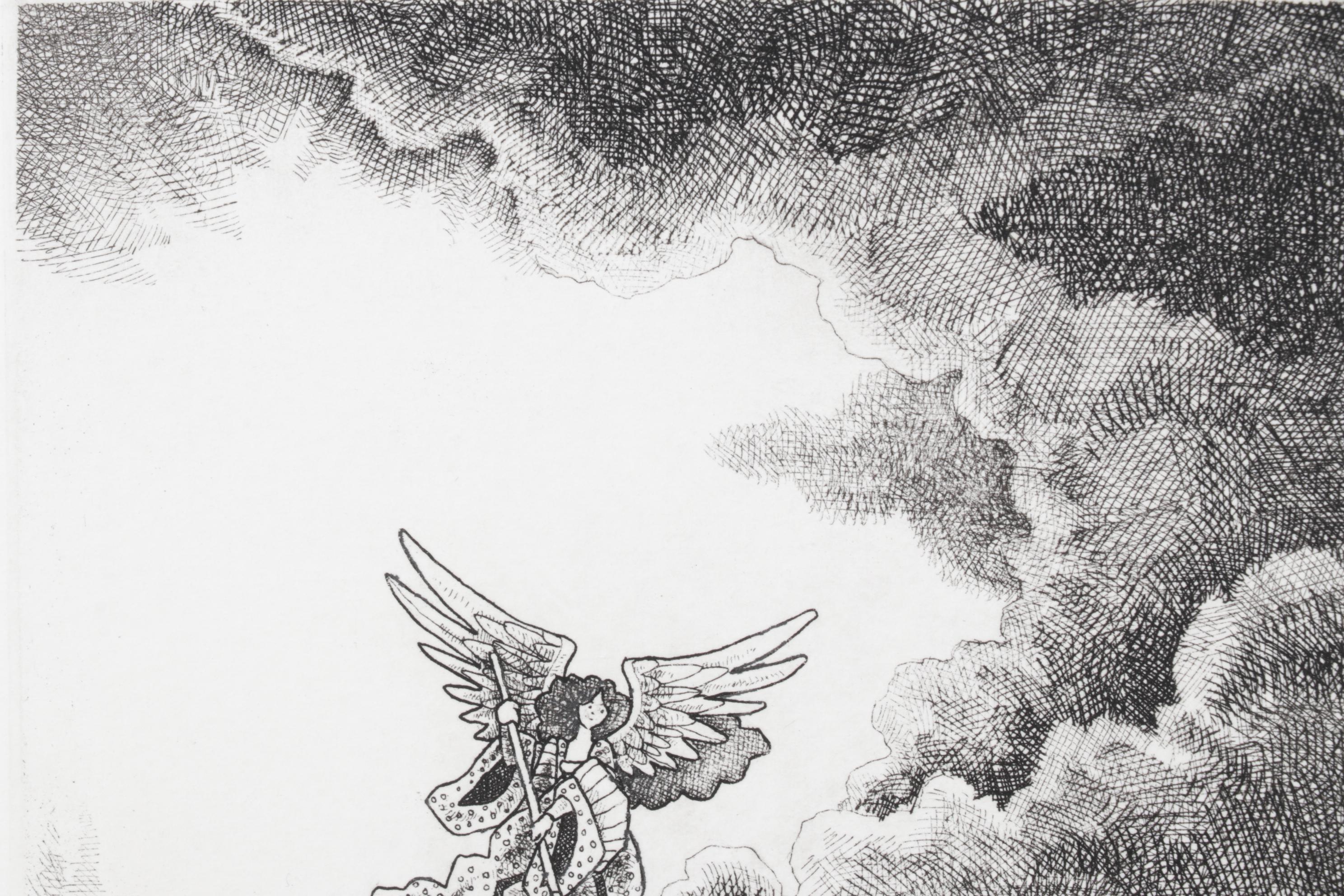 Susan Sturgill Etching "The Angel of Perseverance"