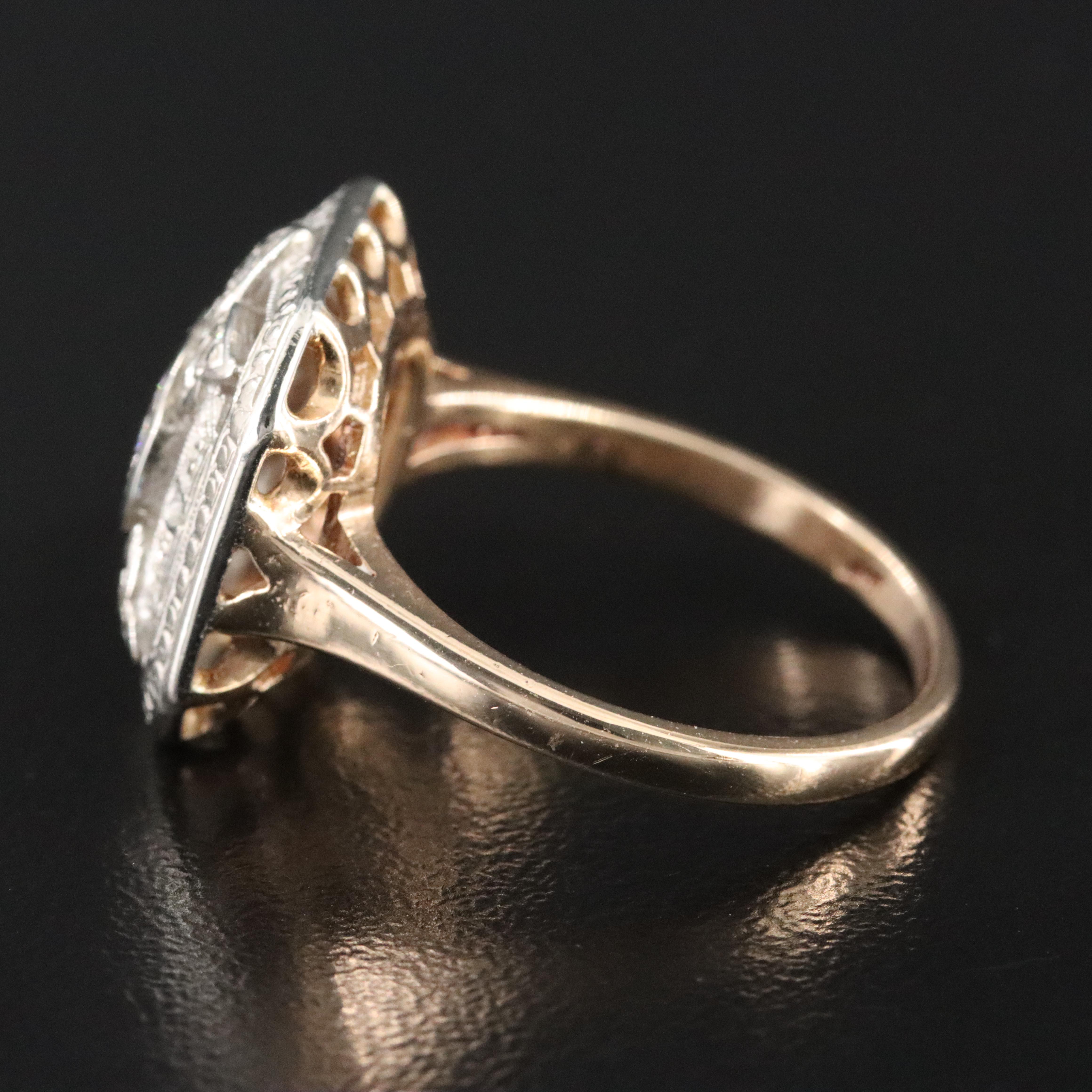 Vintage 14K 0.27 CTW Diamond Two-Tone Ring