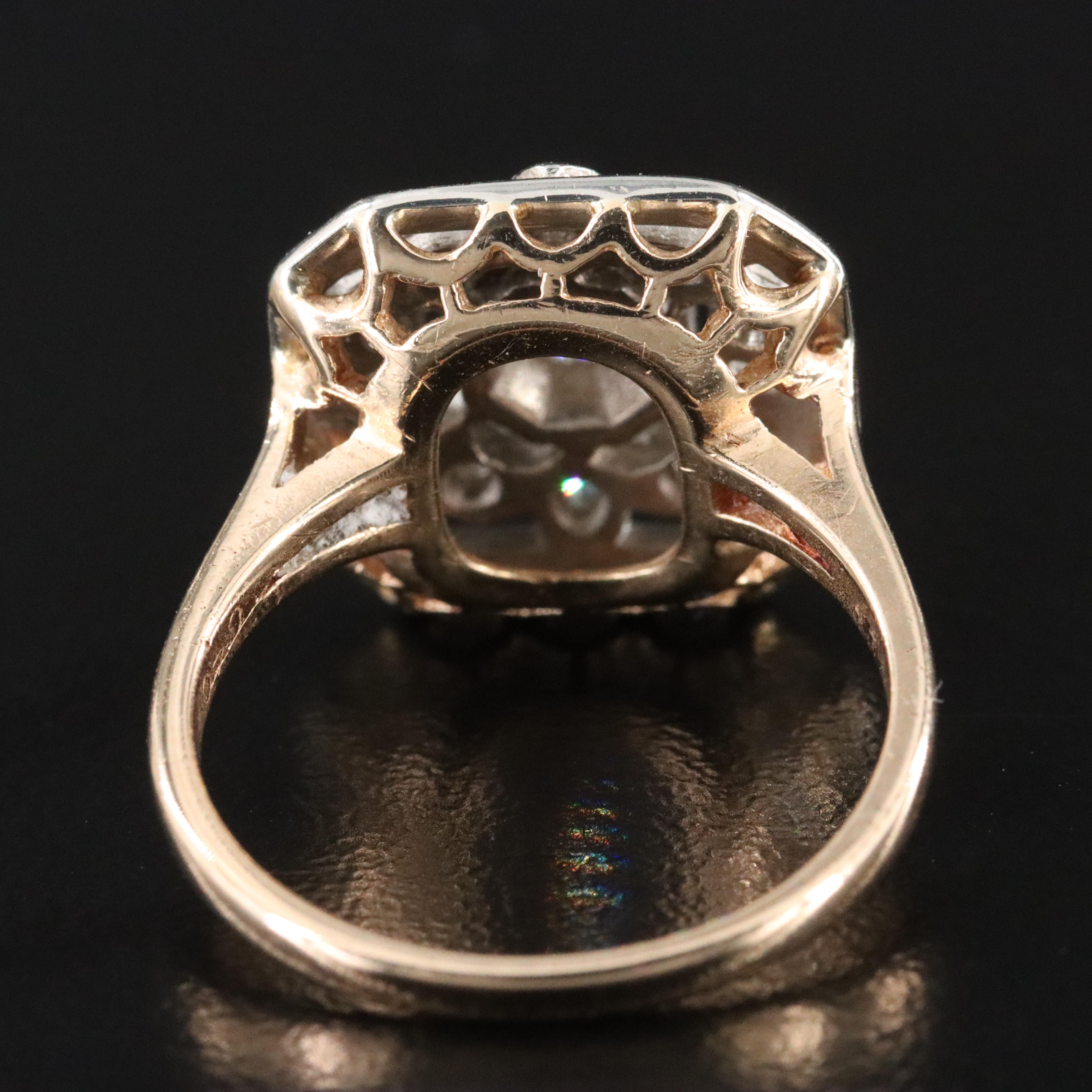 Vintage 14K 0.27 CTW Diamond Two-Tone Ring