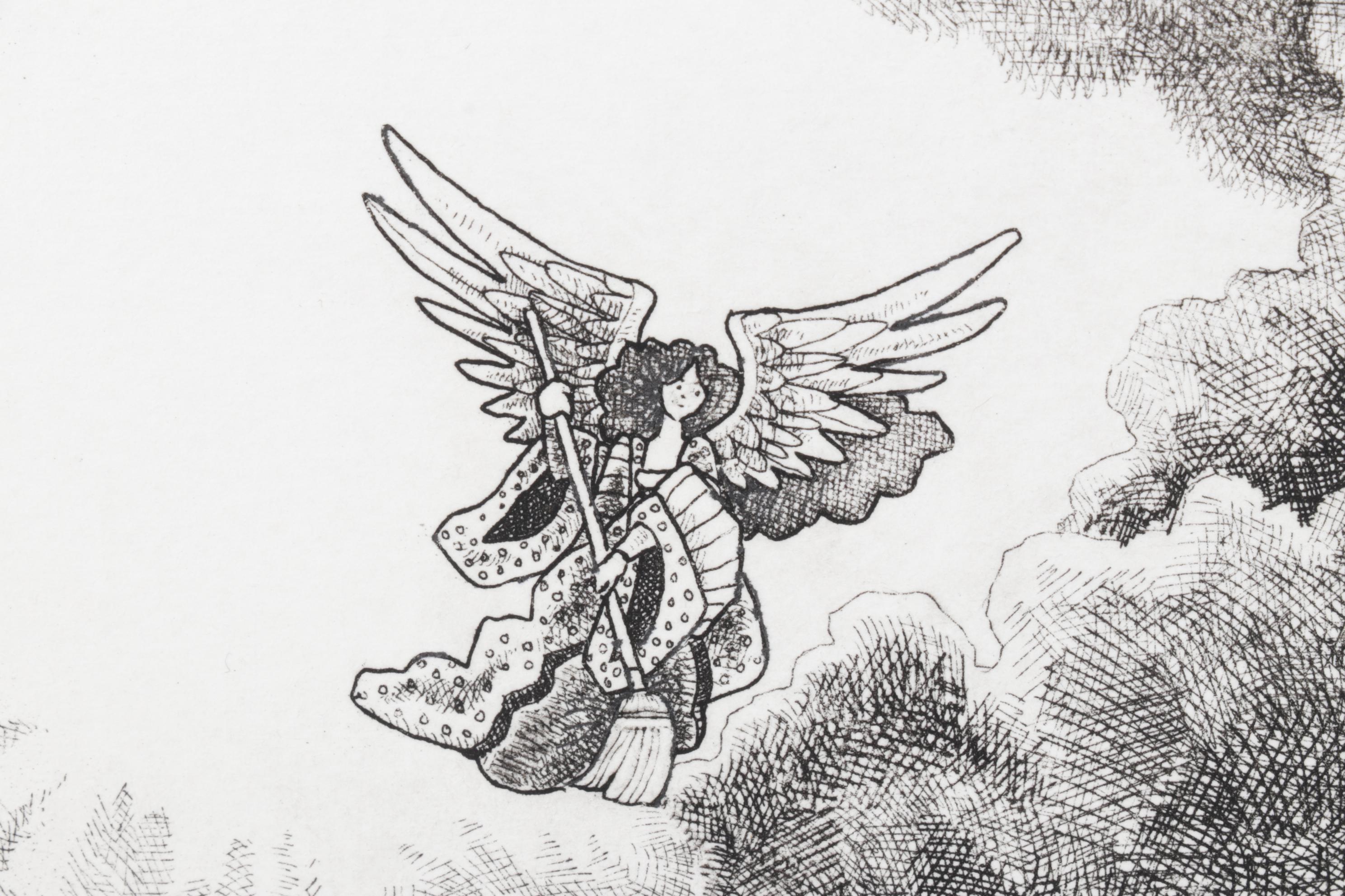 Susan Sturgill Etching "The Angel of Perseverance"