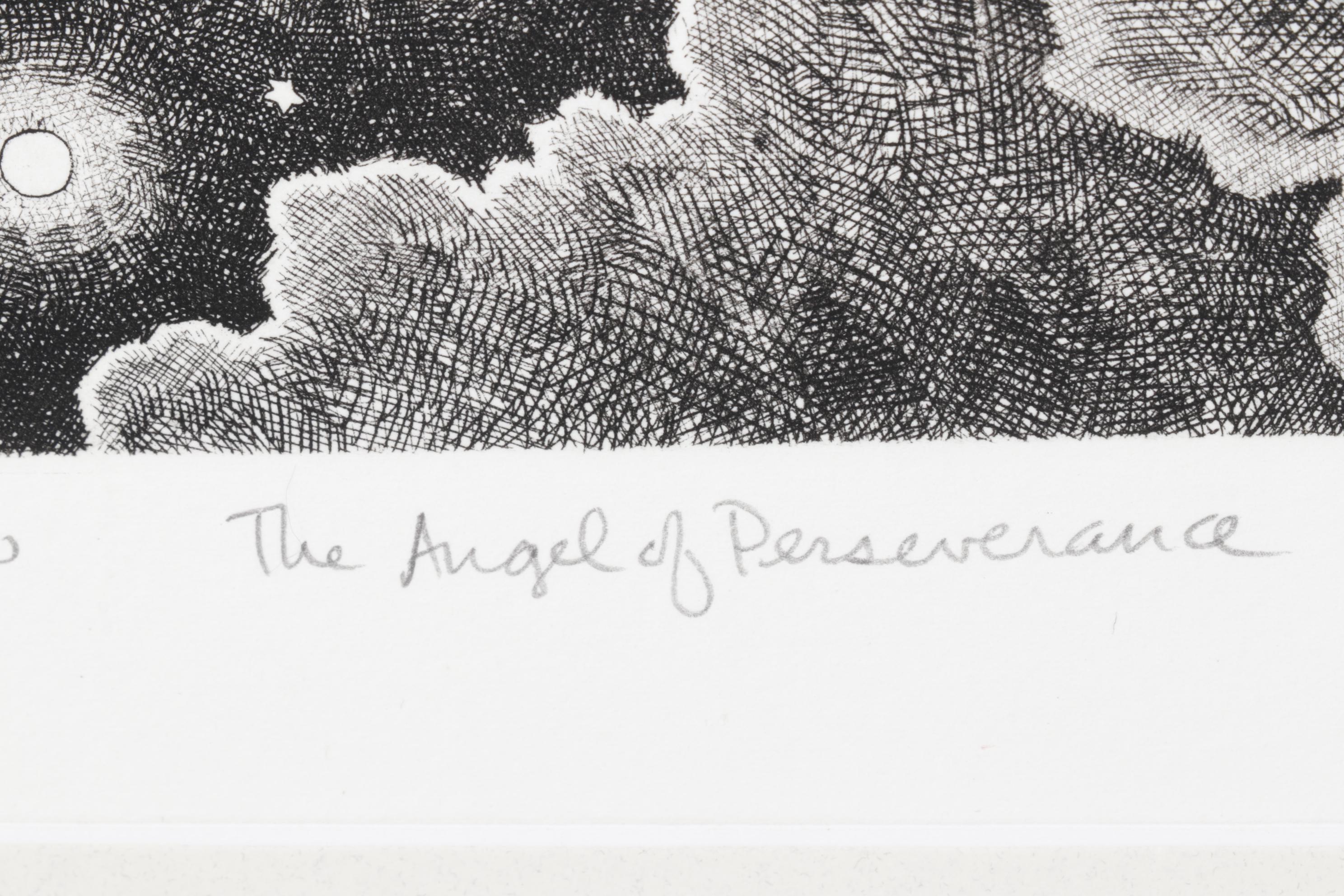 Susan Sturgill Etching "The Angel of Perseverance"