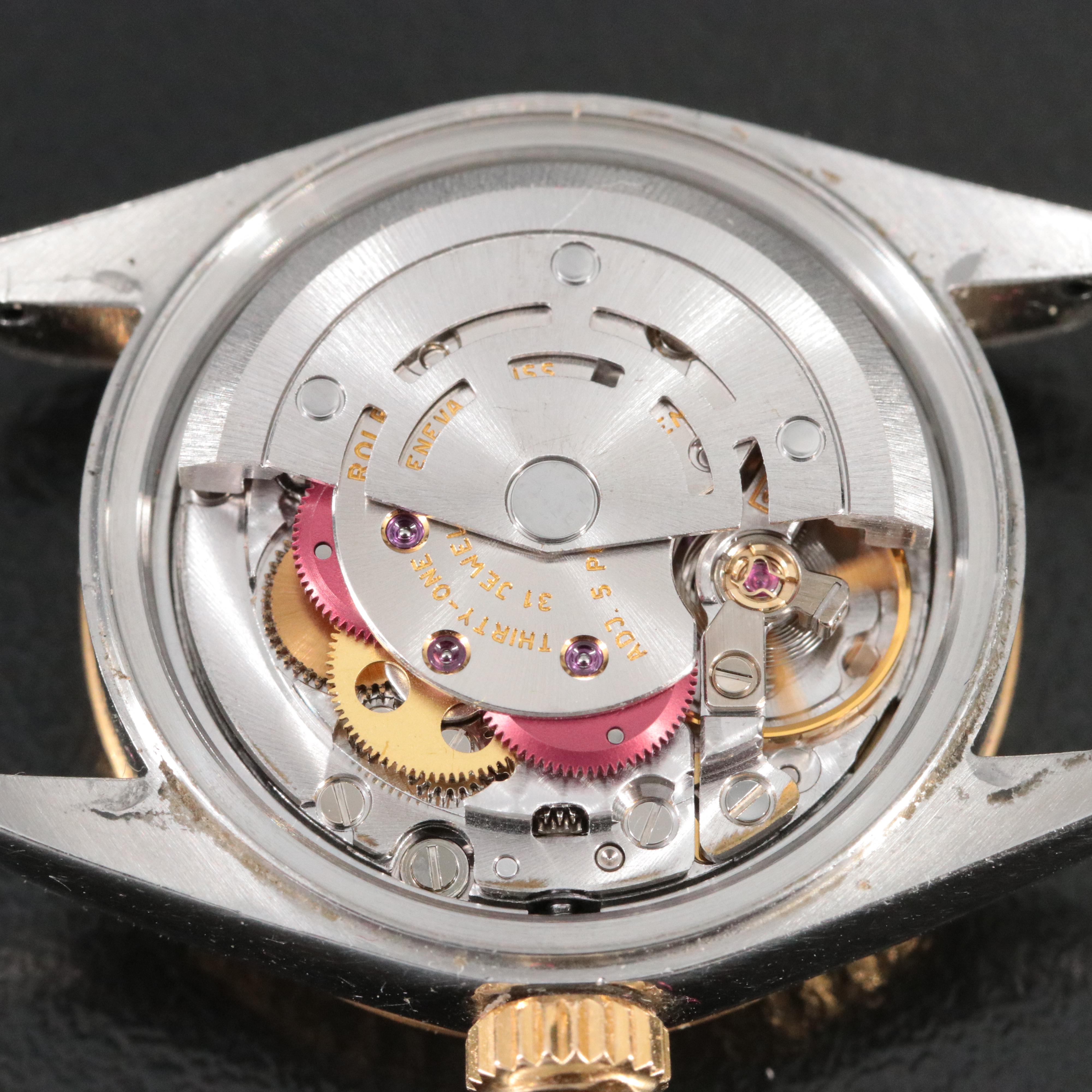 Rolex White Mother-of-Pearl Roman Dial Datejust 79173 Watch