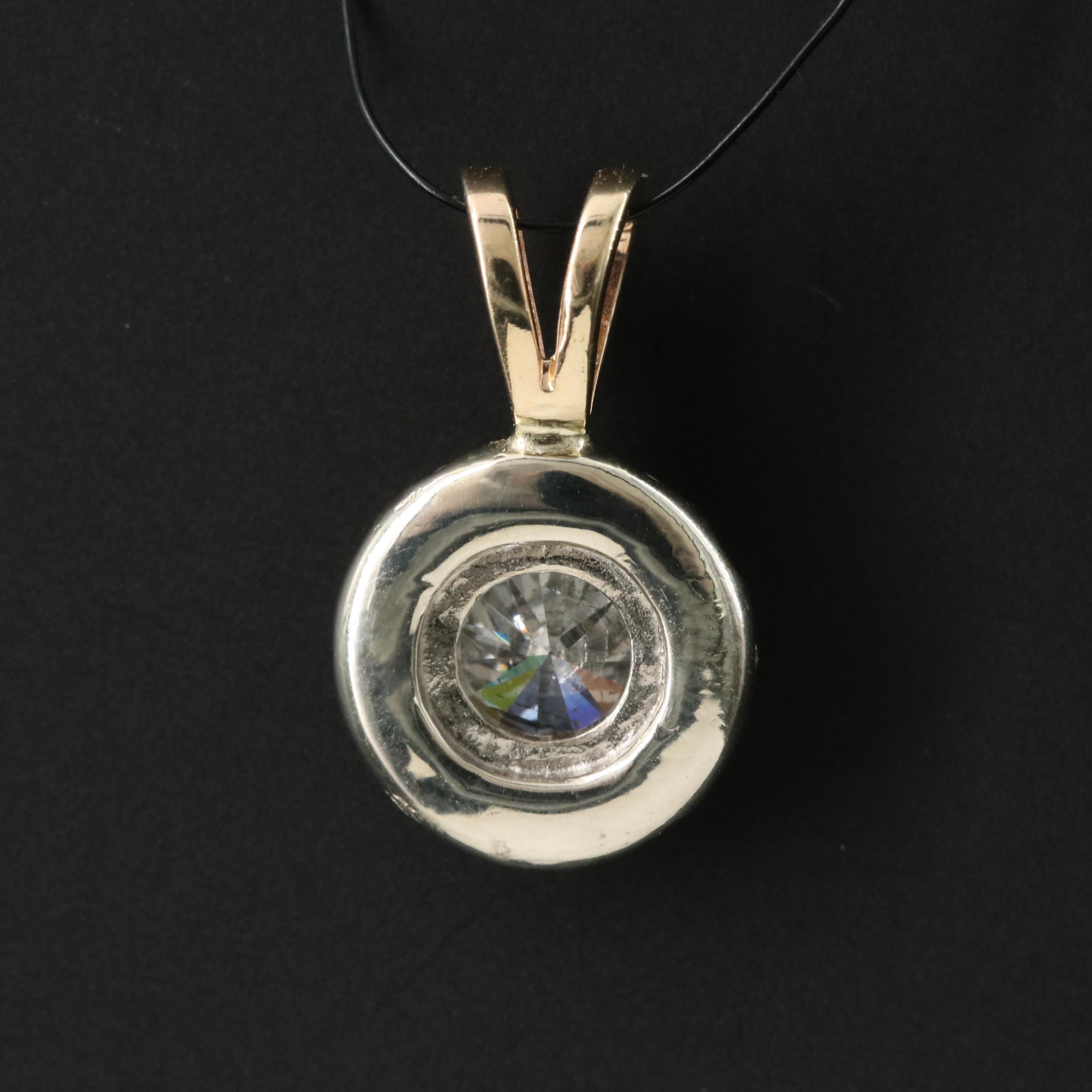 14K and 10K 1.04 CTW Diamond Pendant with Lab Grown Diamonds