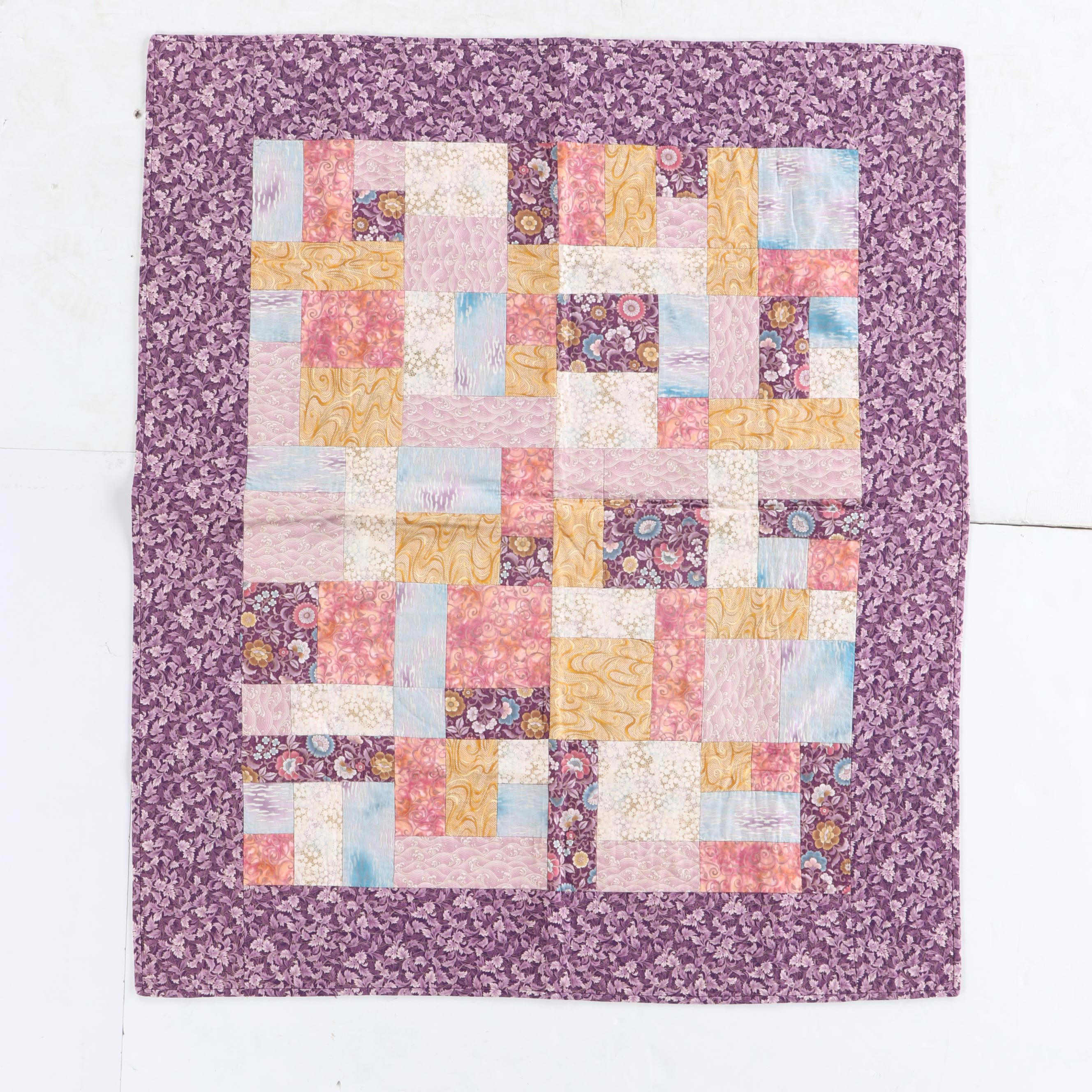 Hand-Pieced Decorator Fabric Lap Quilts