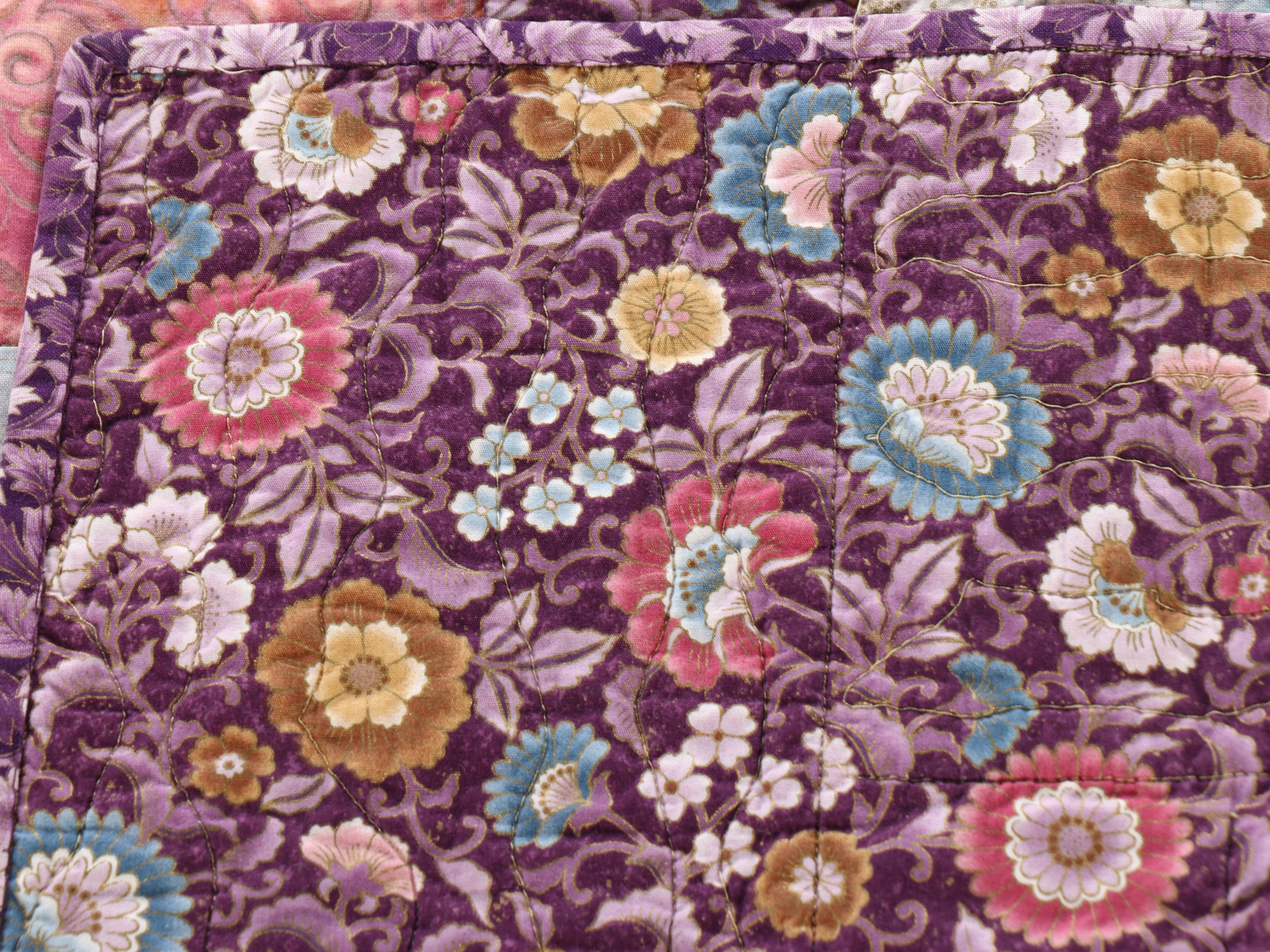Hand-Pieced Decorator Fabric Lap Quilts