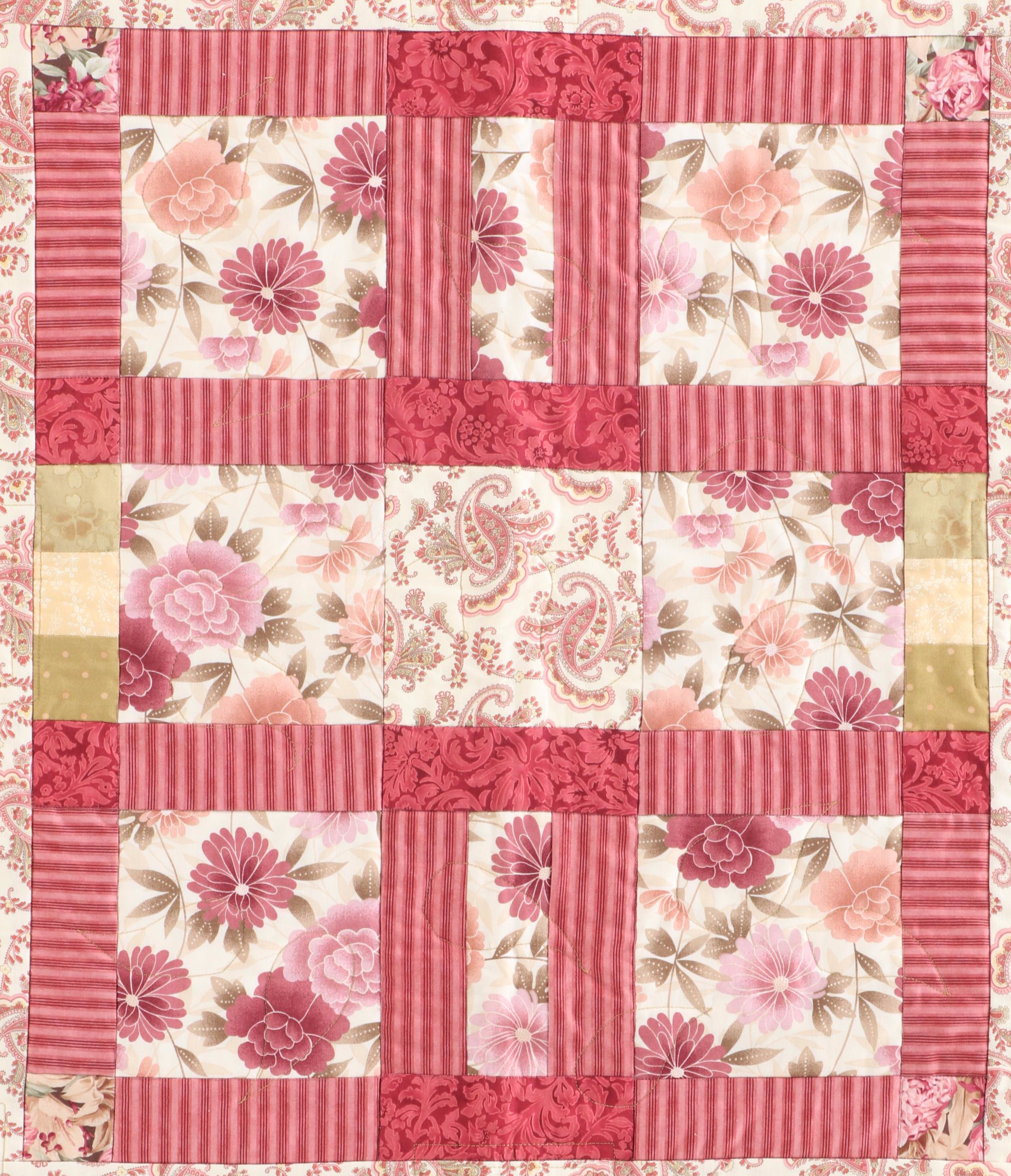 Hand-Pieced Decorator Fabric Lap Quilts