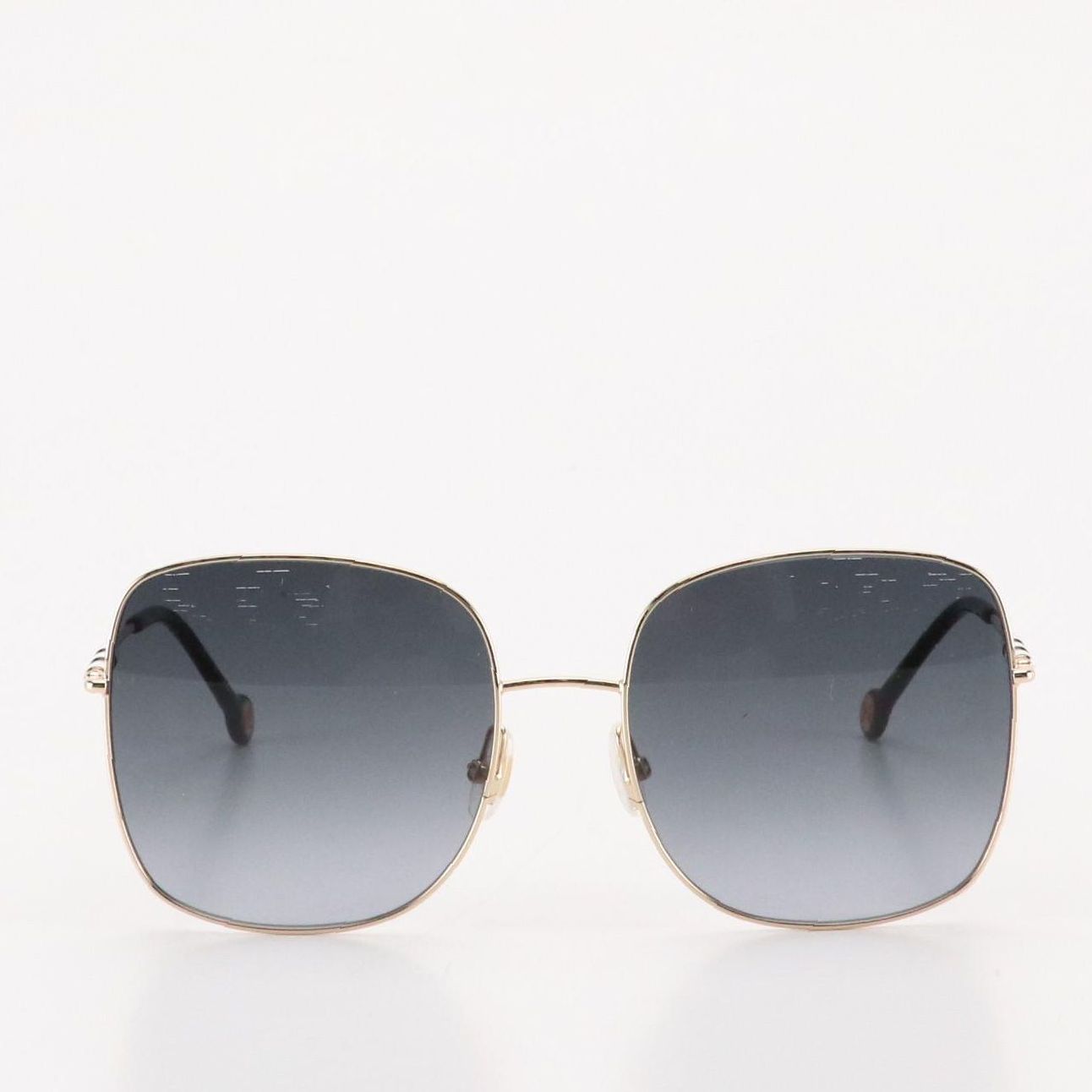 Carolina Herrera Black and White Accented Oversize Square Sunglasses W/ Case