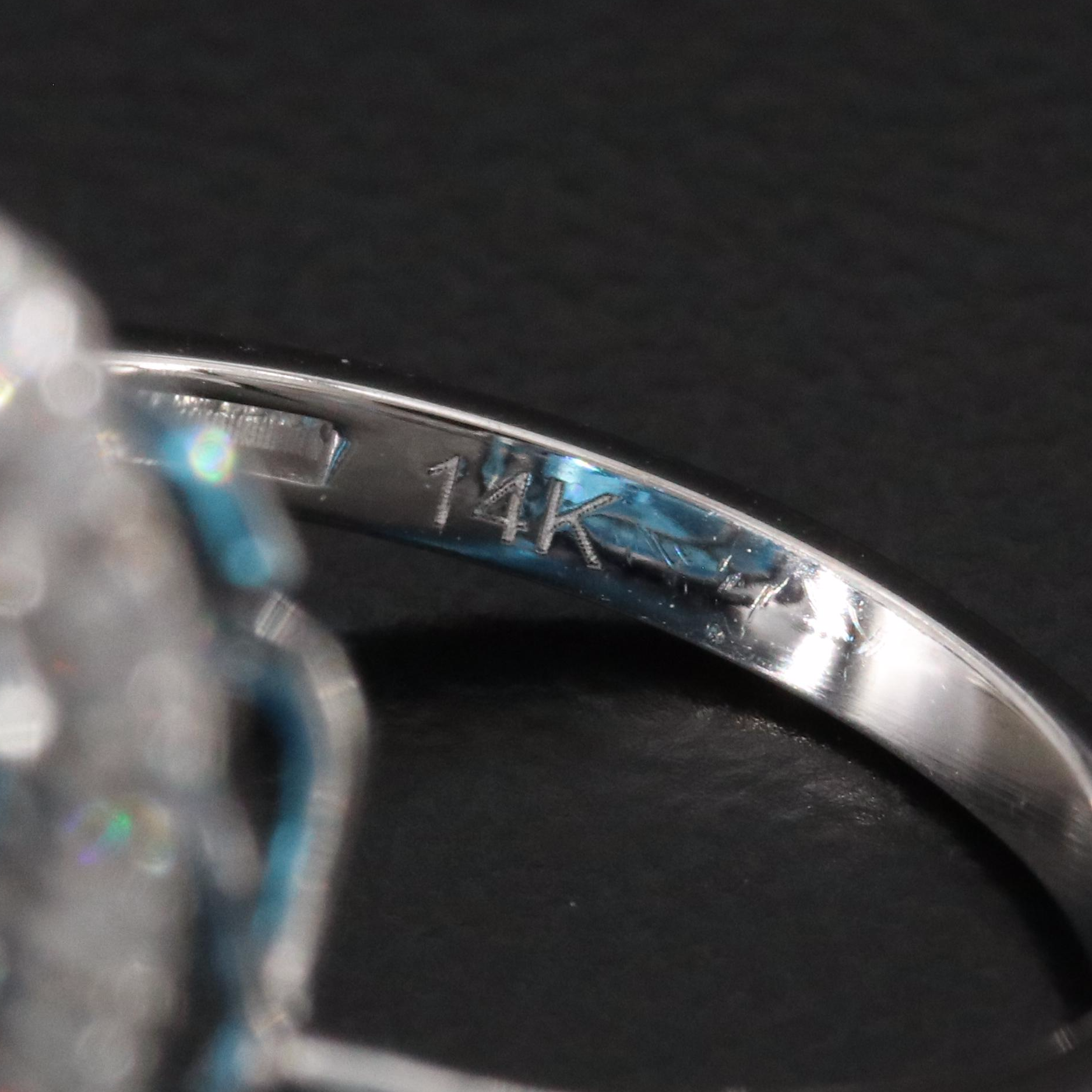 14K 25.05 CT Topaz and Diamond Ring