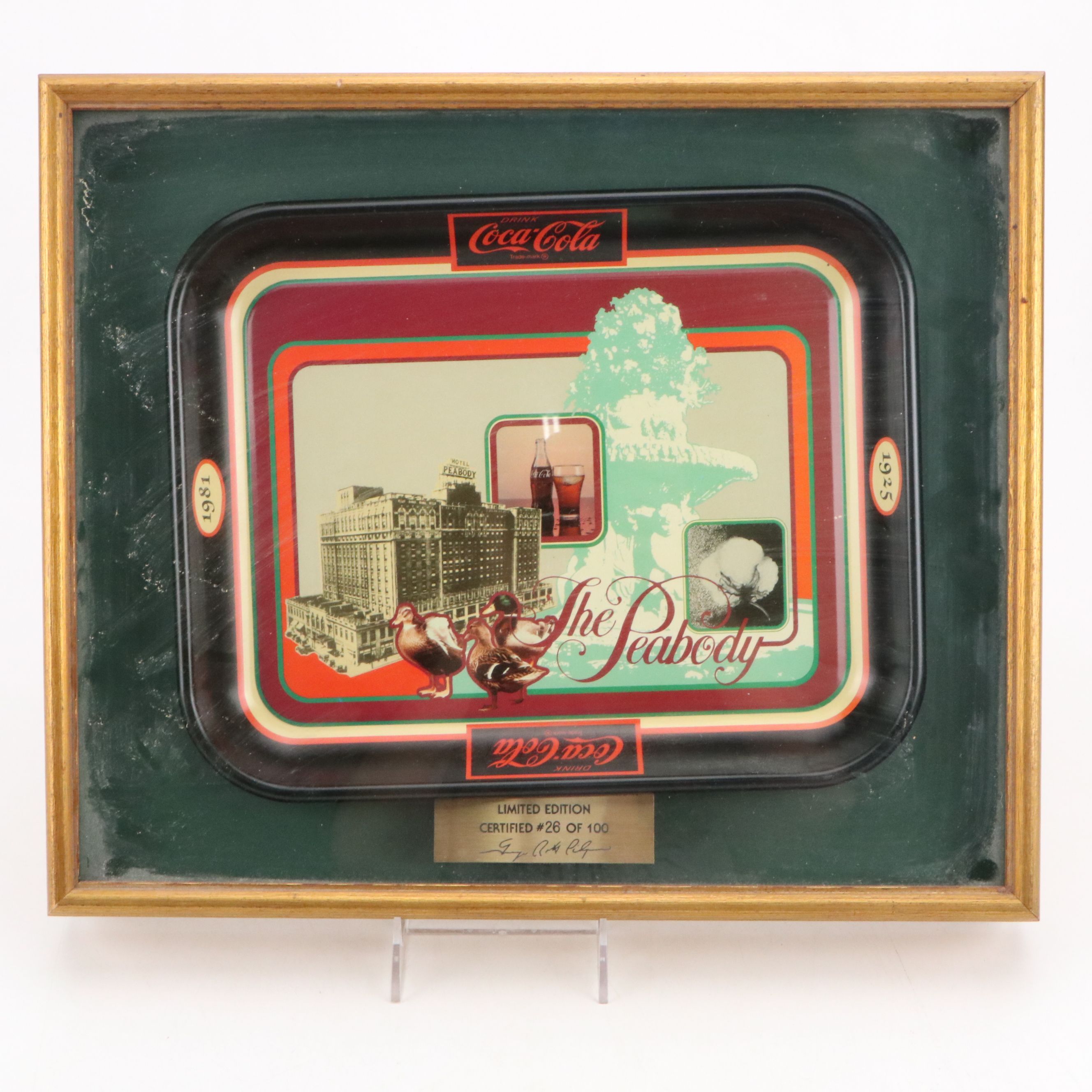 Coca-Cola Limited Edition "The Peabody" Advertising Tray, 1981