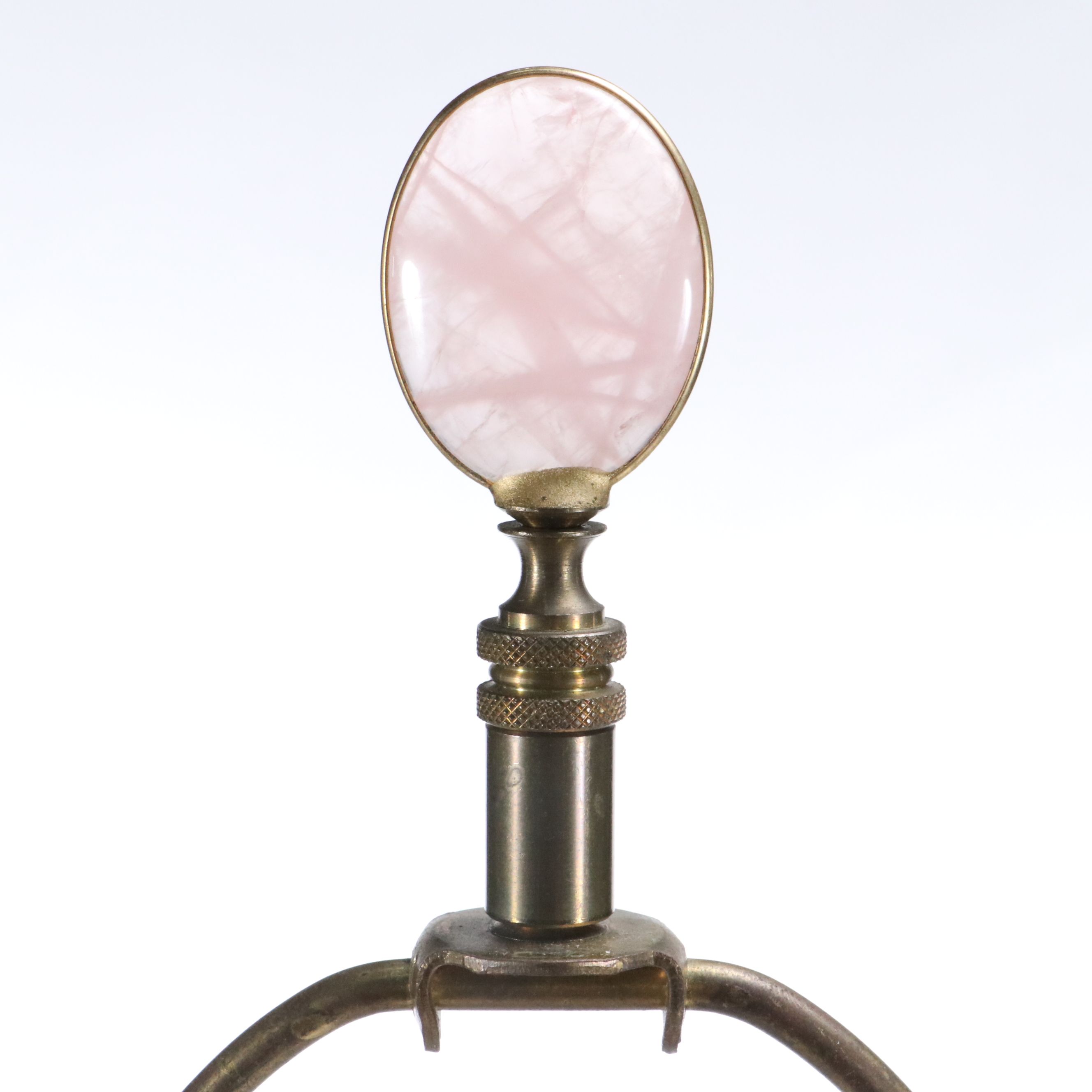 Chinese Porcelain Hu Vase Lamp with Pomegranate Handles & Silk Shade