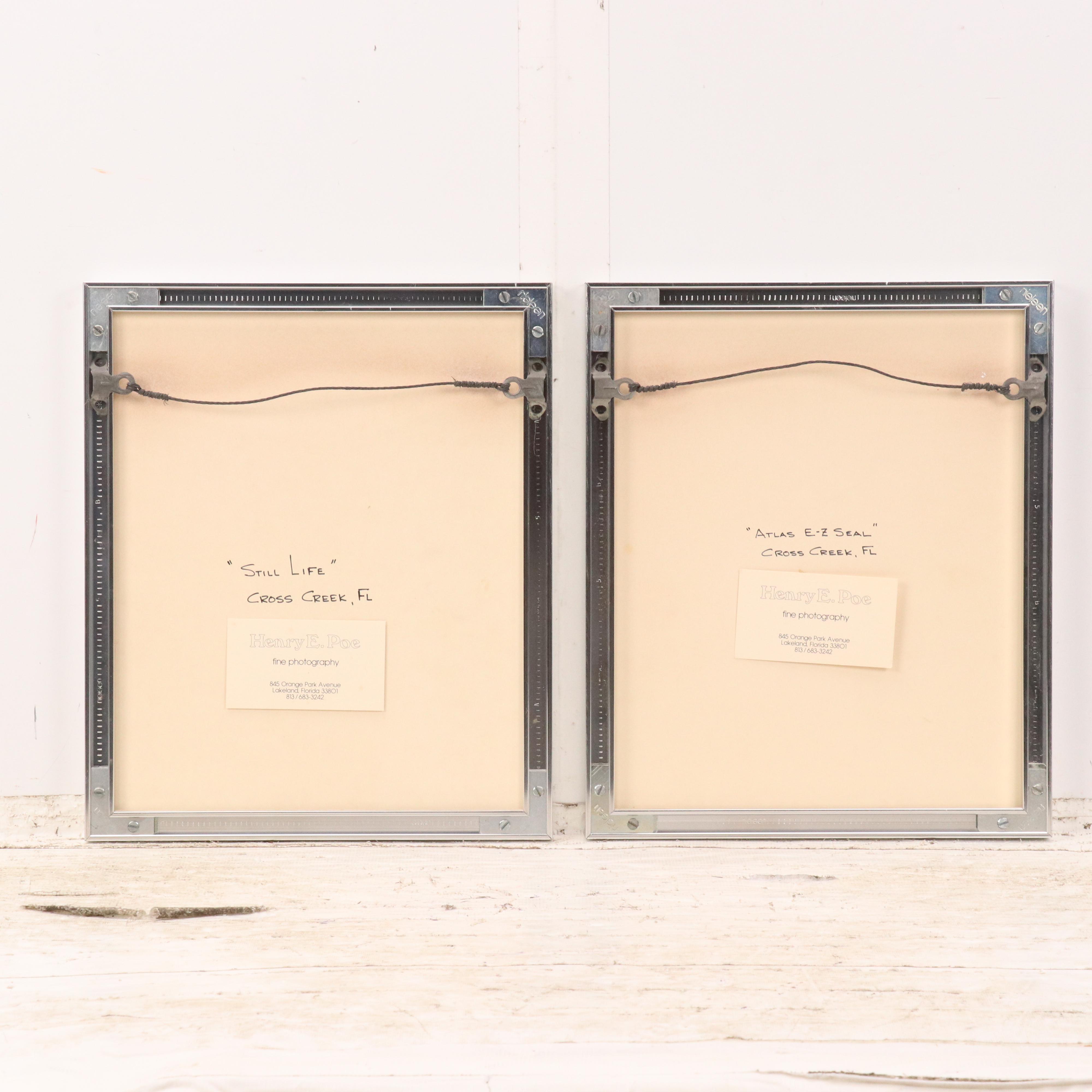 Henry E. Poe Photographs "Still Life" and "Atlas E-Z Seal," Late 20th Century