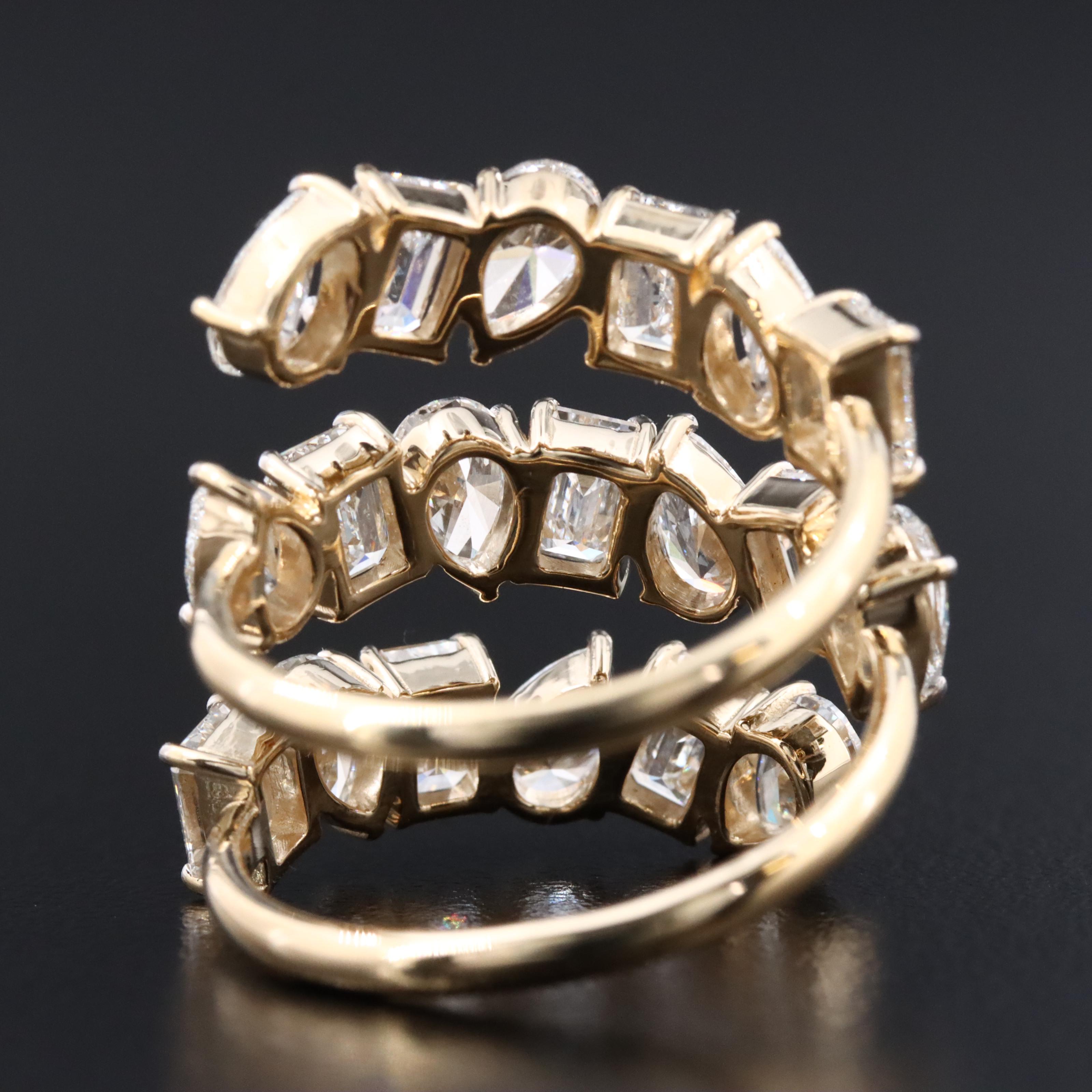 14K 5.76 CTW Lab Grown Diamond Wrap Ring