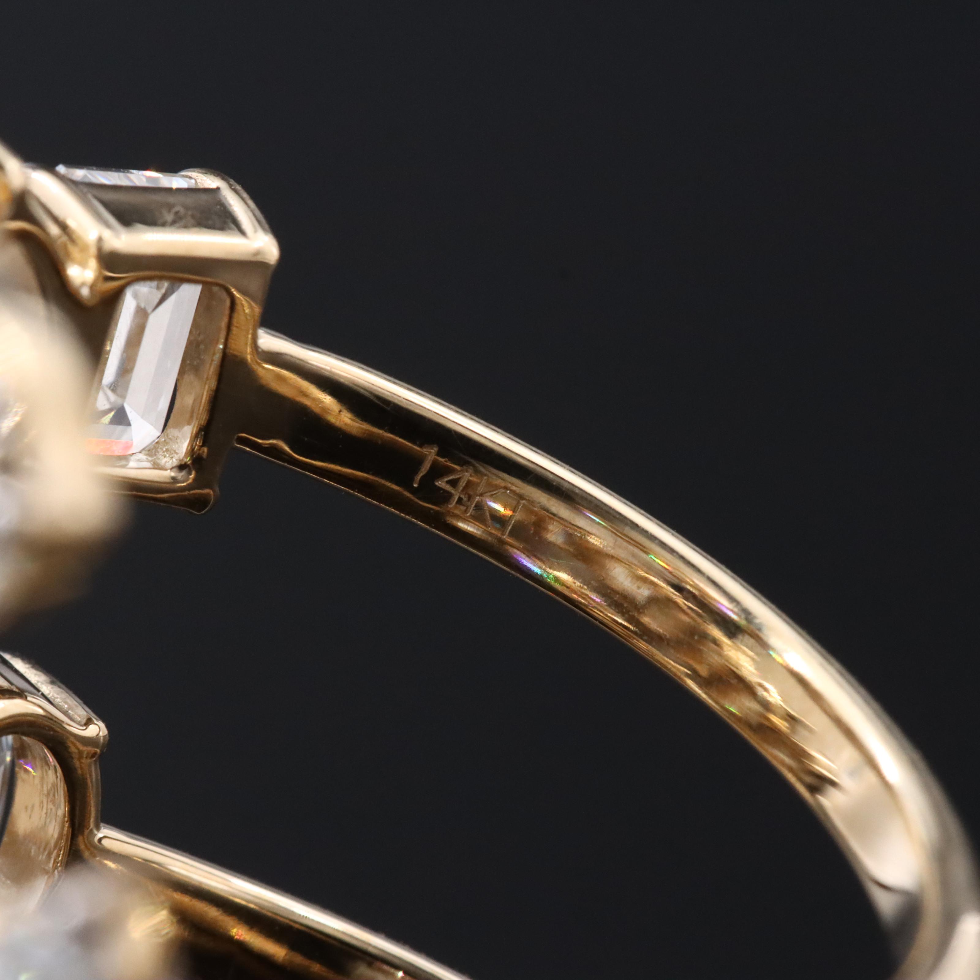 14K 5.76 CTW Lab Grown Diamond Wrap Ring