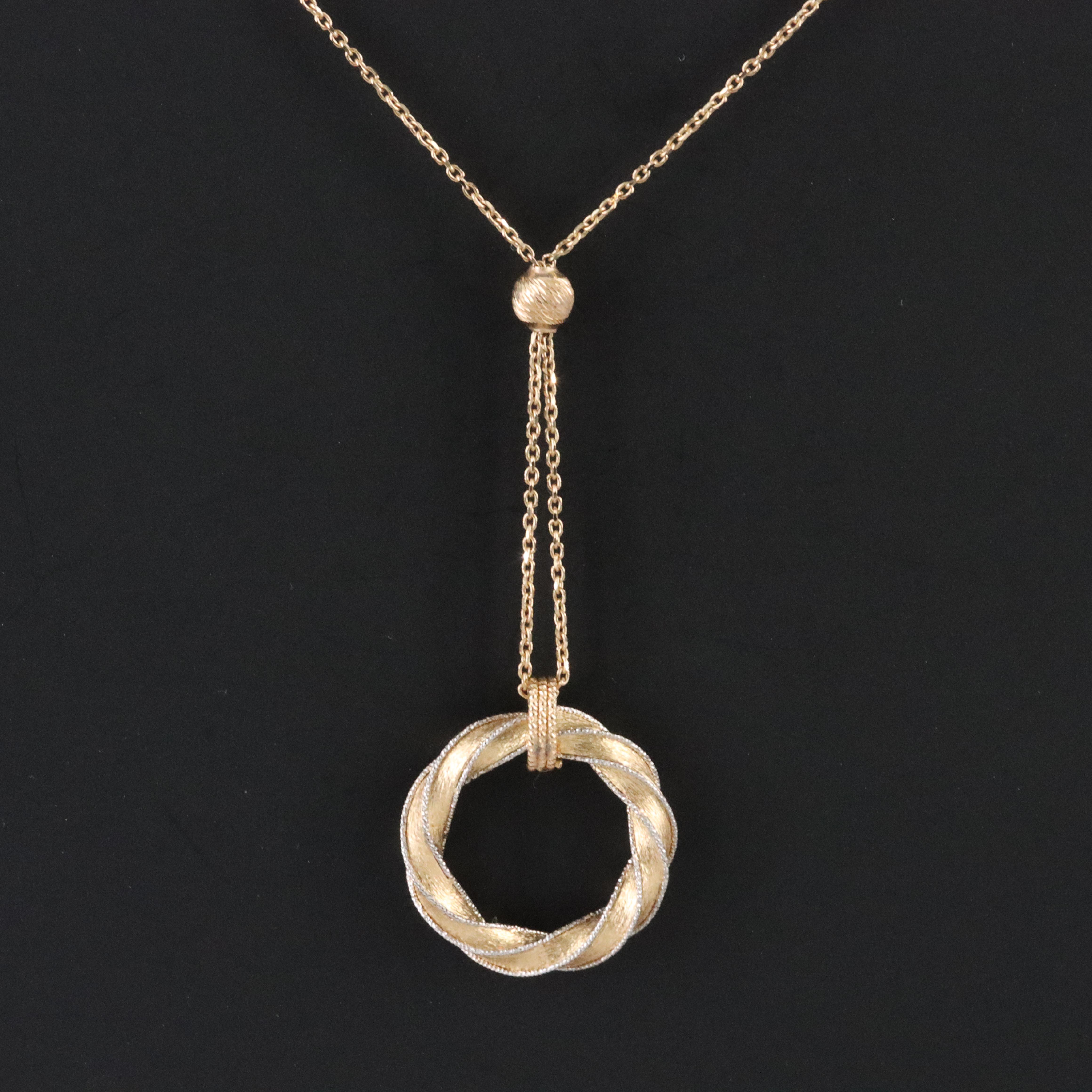 14K Pendulum Pendant Necklace