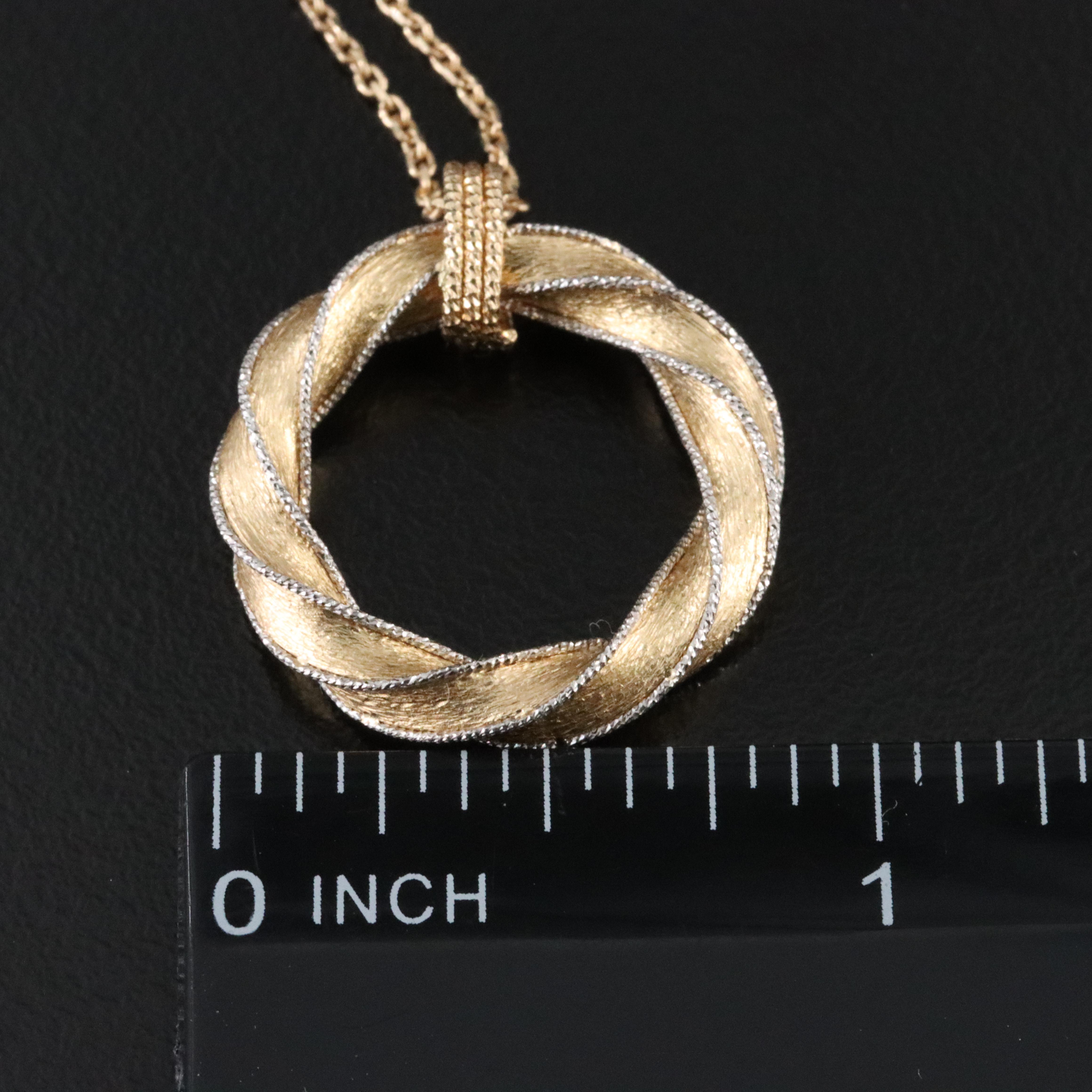 14K Pendulum Pendant Necklace