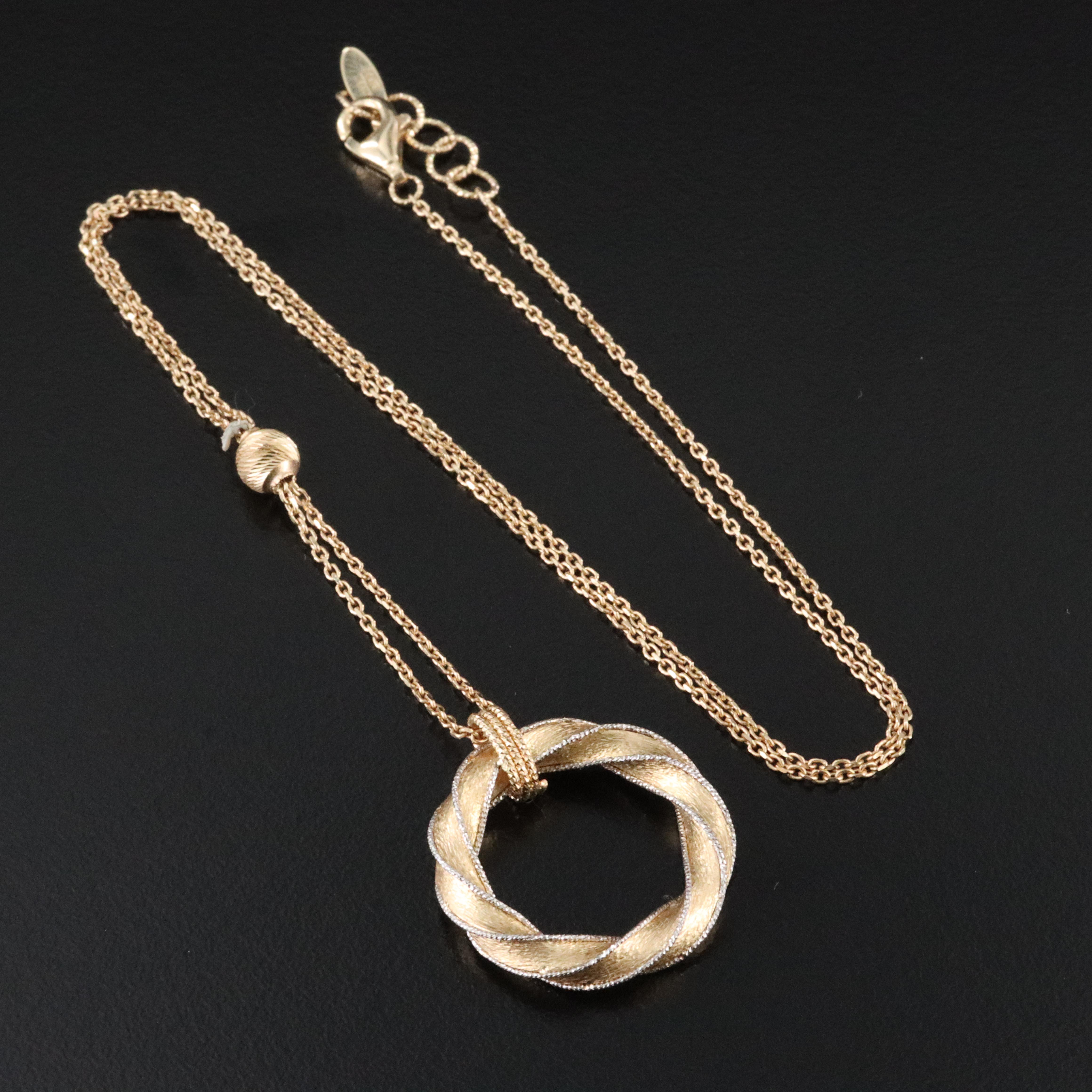 14K Pendulum Pendant Necklace