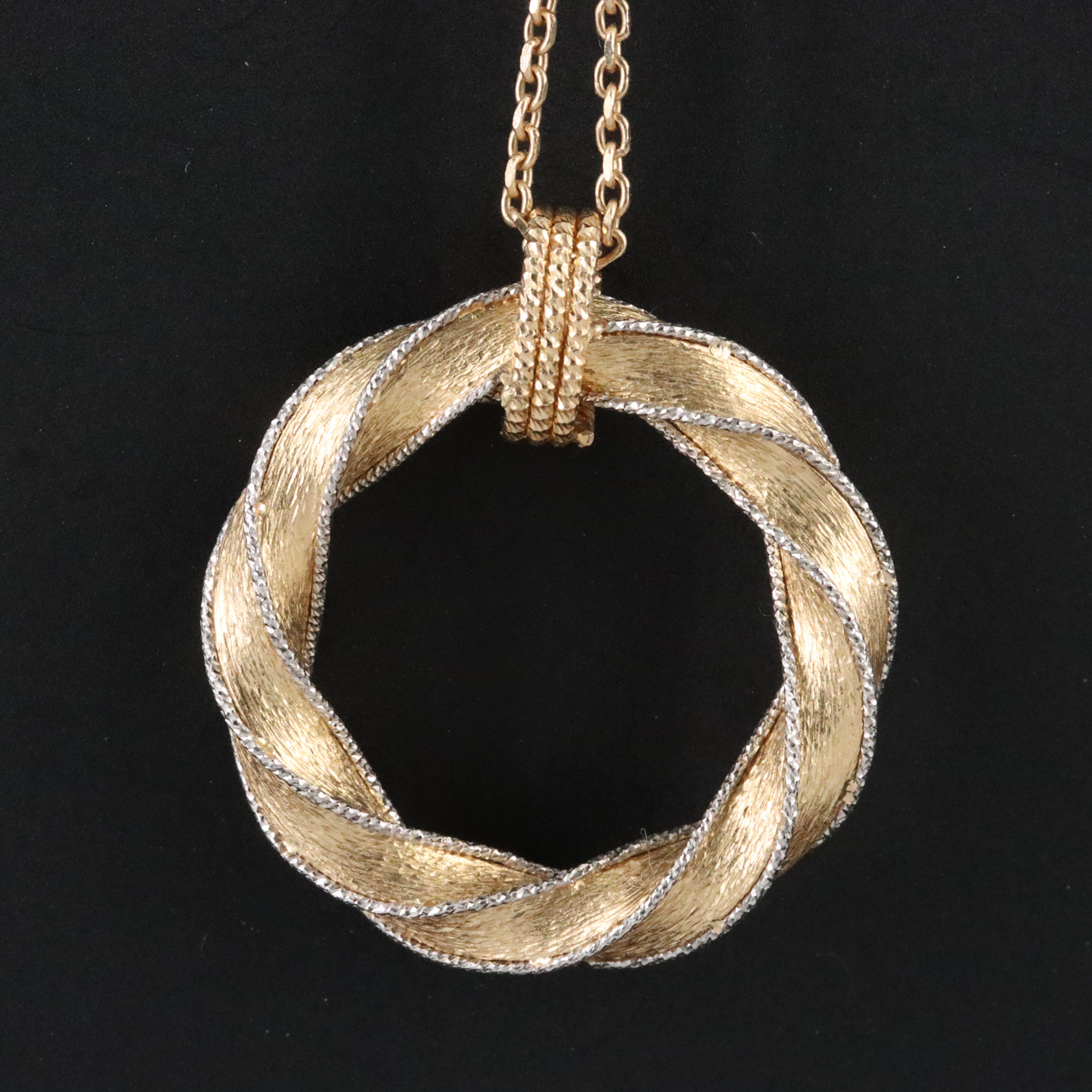 14K Pendulum Pendant Necklace