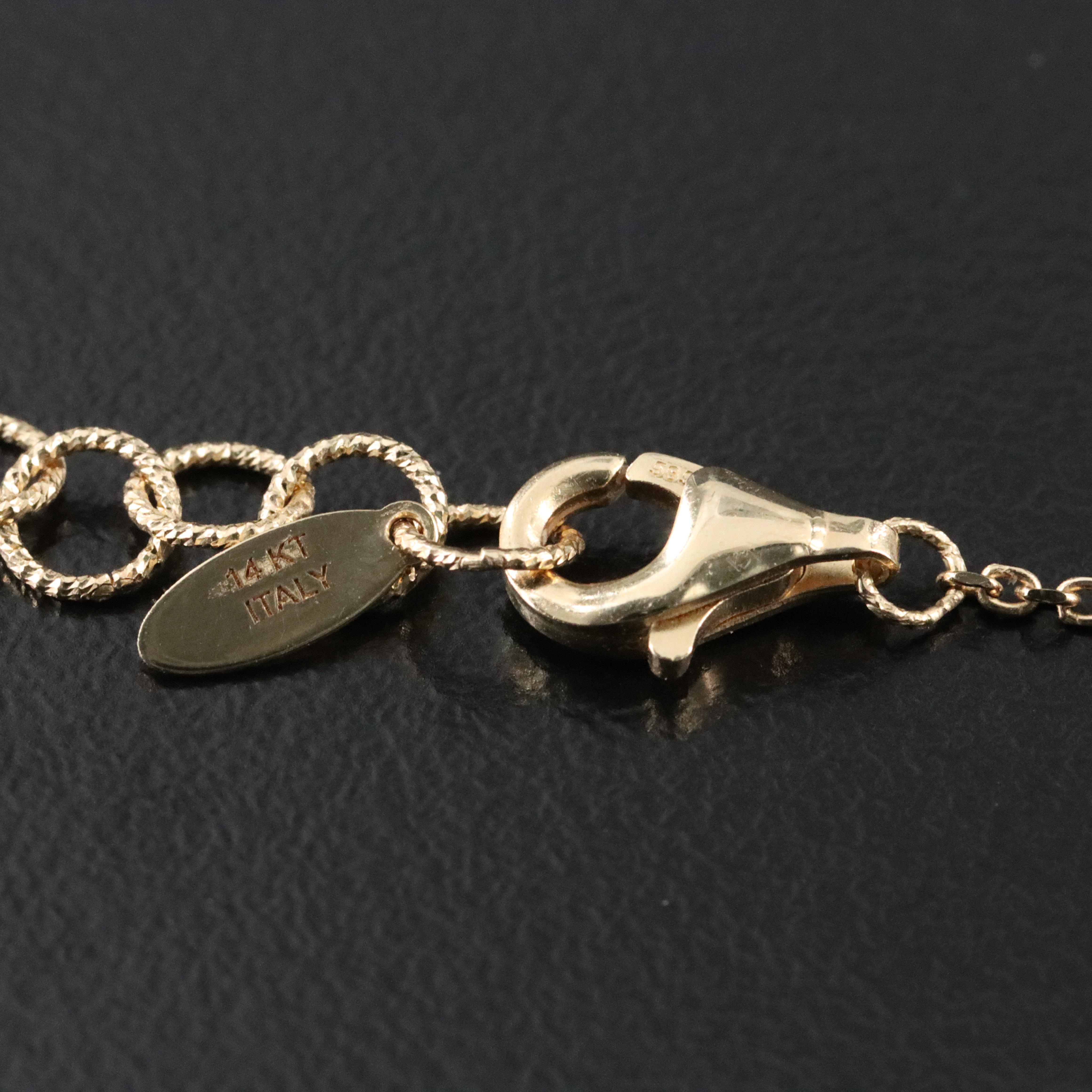 14K Pendulum Pendant Necklace
