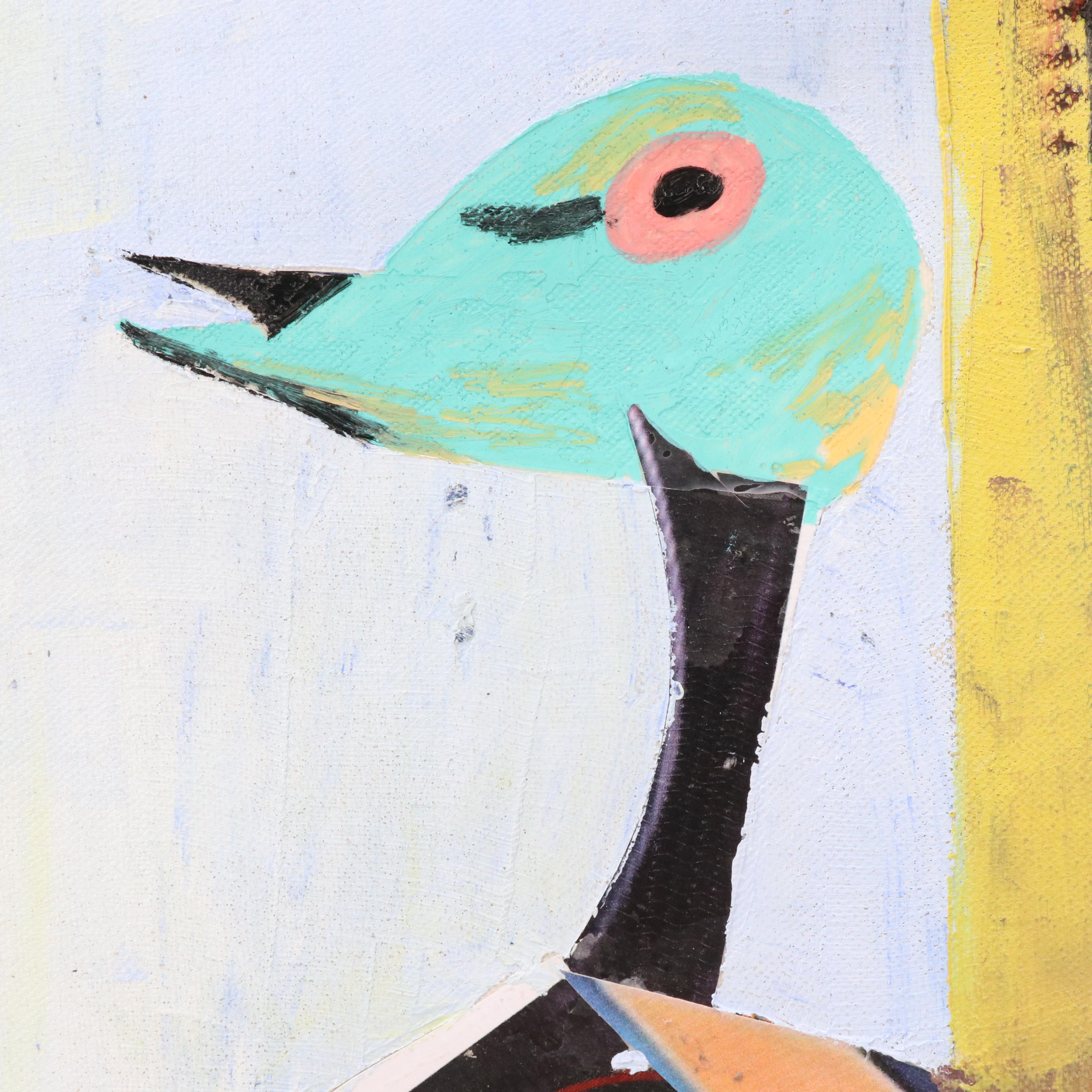 Bayo Ogundele Stylized Mixed Media Collage "Duck," 2025