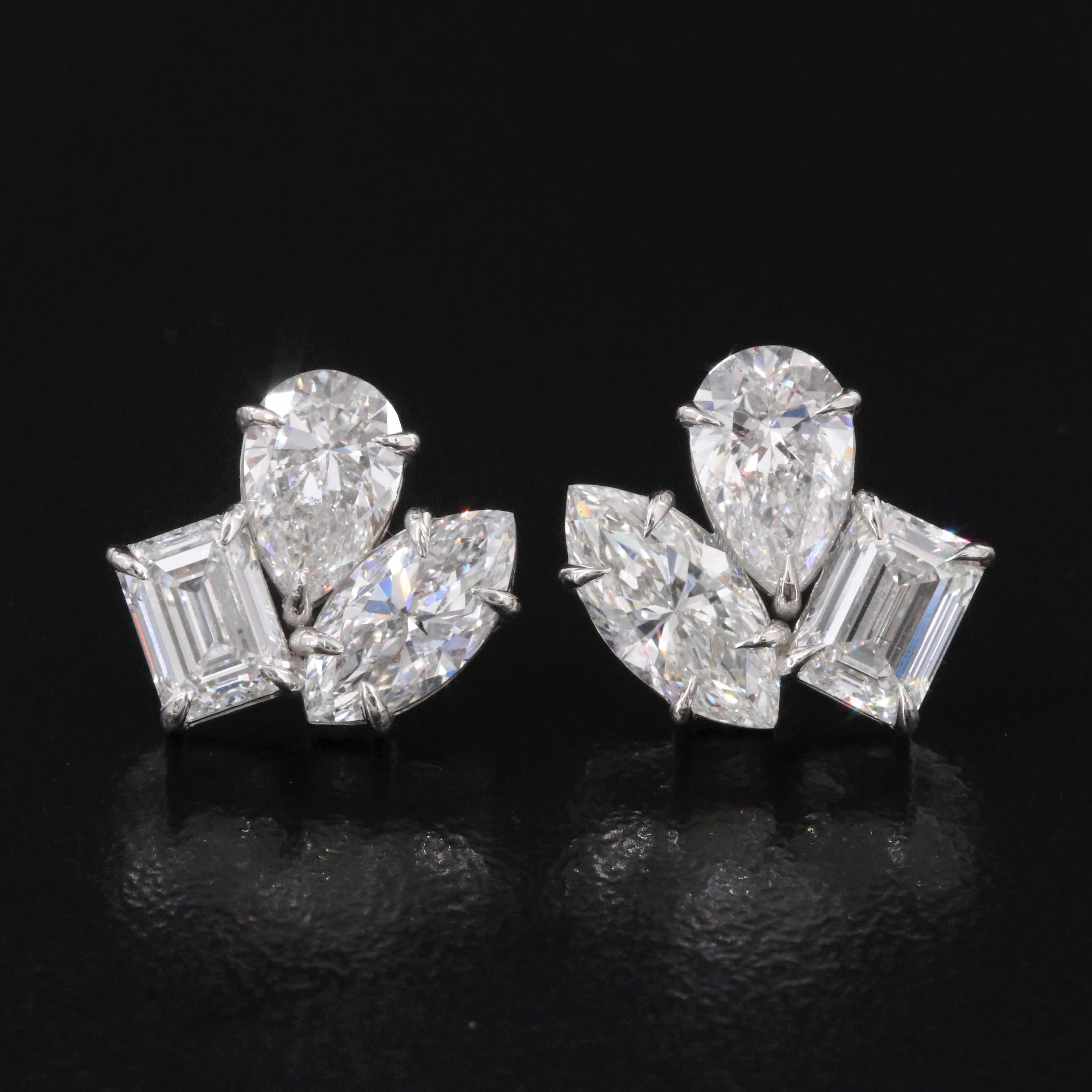 Platinum 3.45 CTW Lab Grown Diamond Earrings