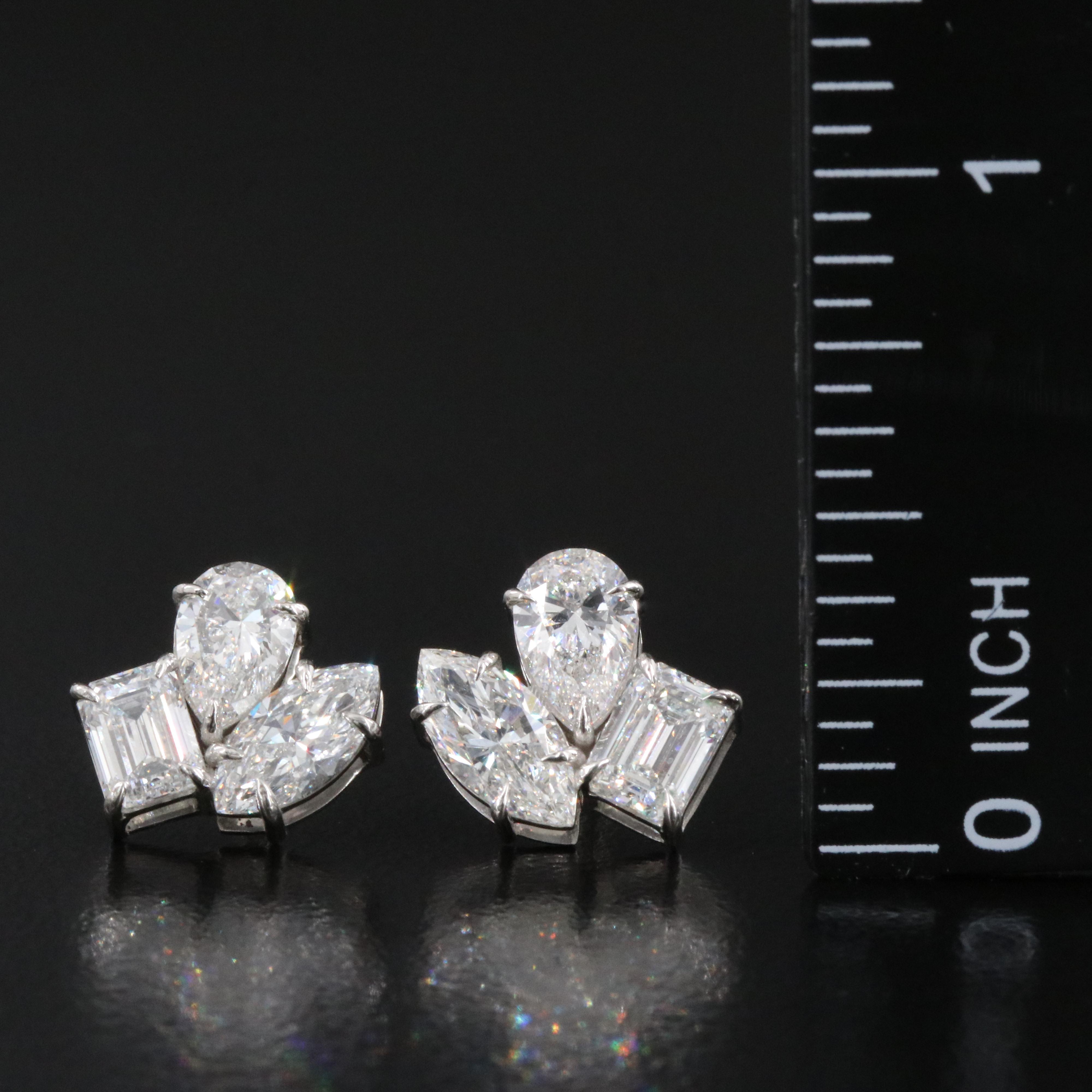 Platinum 3.45 CTW Lab Grown Diamond Earrings