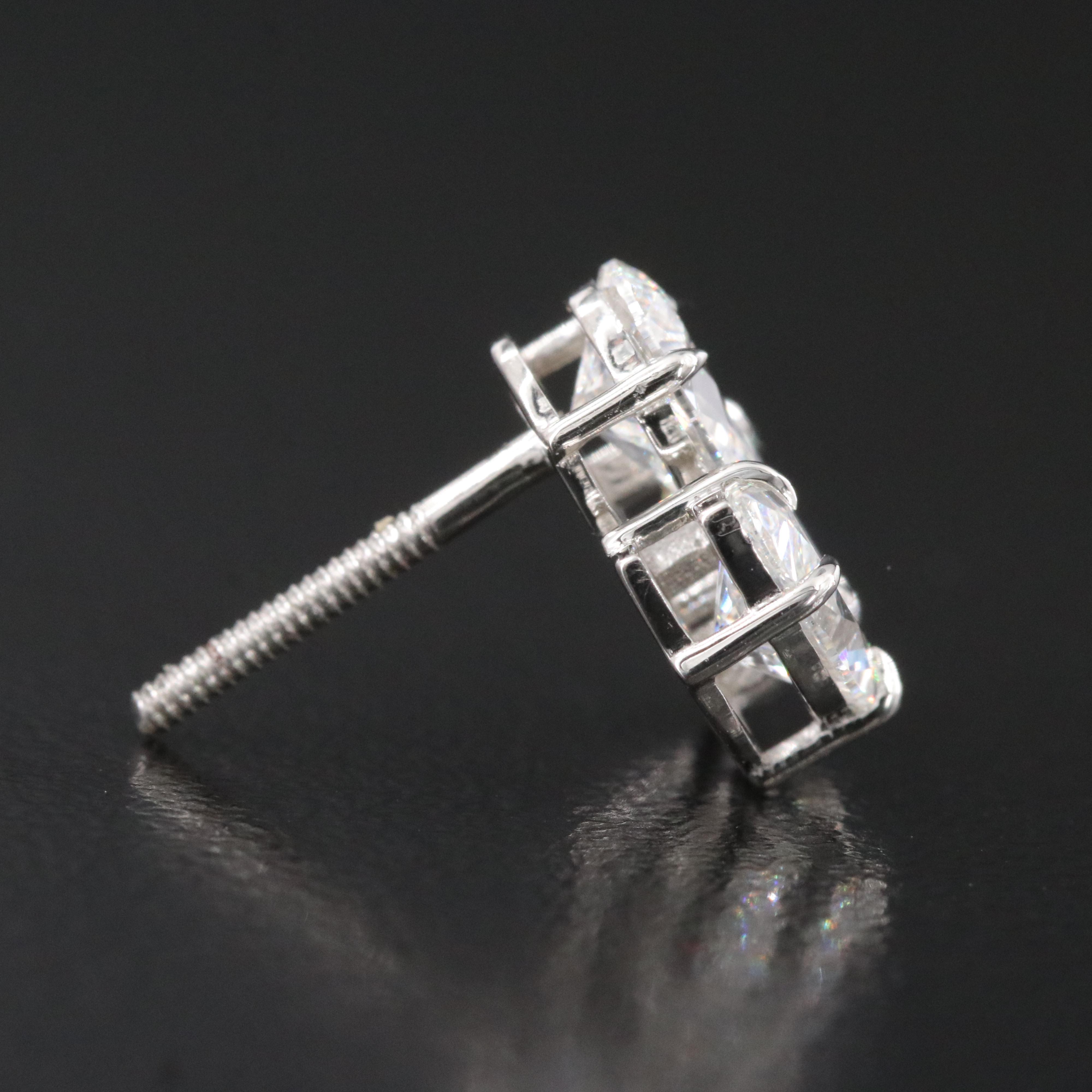 Platinum 3.45 CTW Lab Grown Diamond Earrings