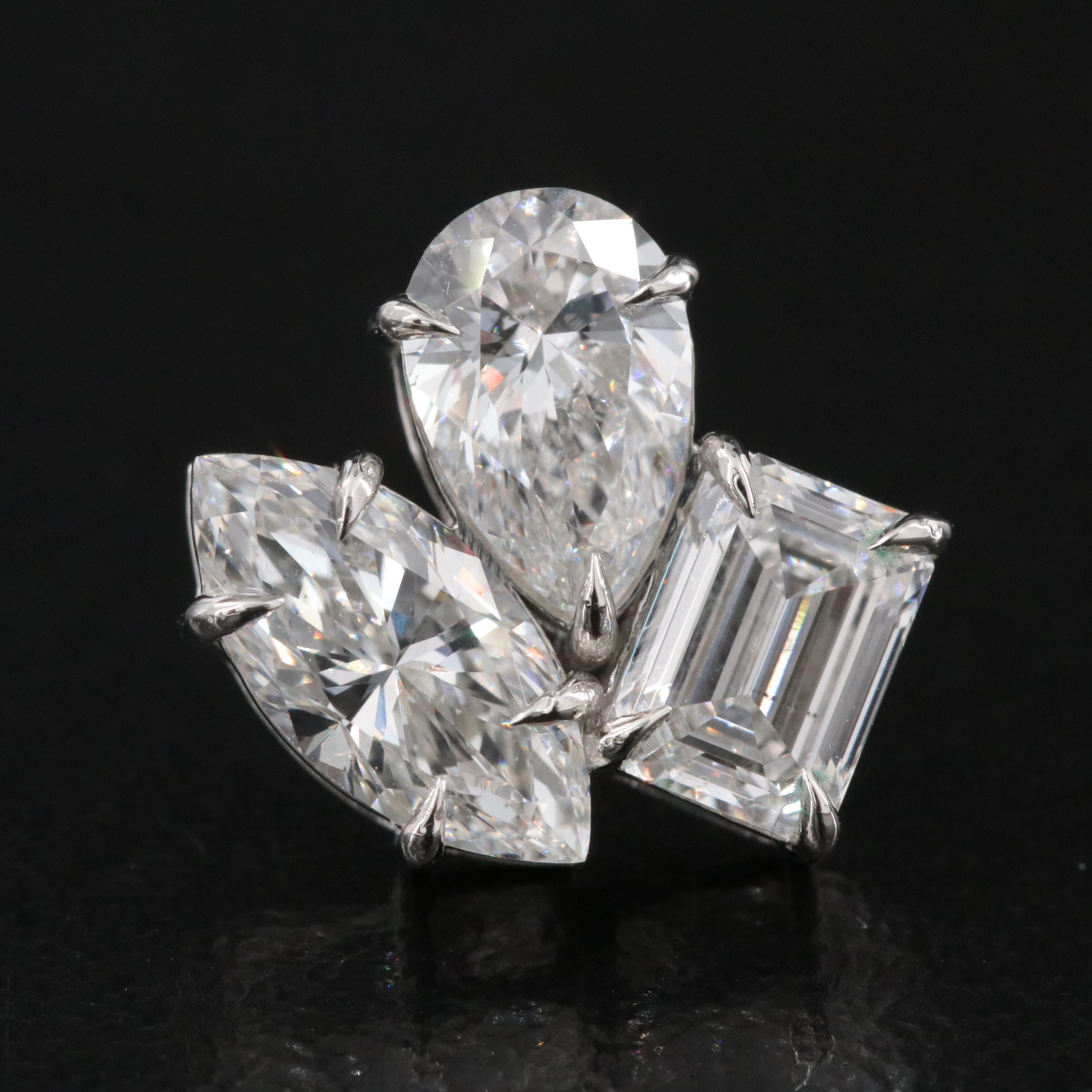 Platinum 3.45 CTW Lab Grown Diamond Earrings