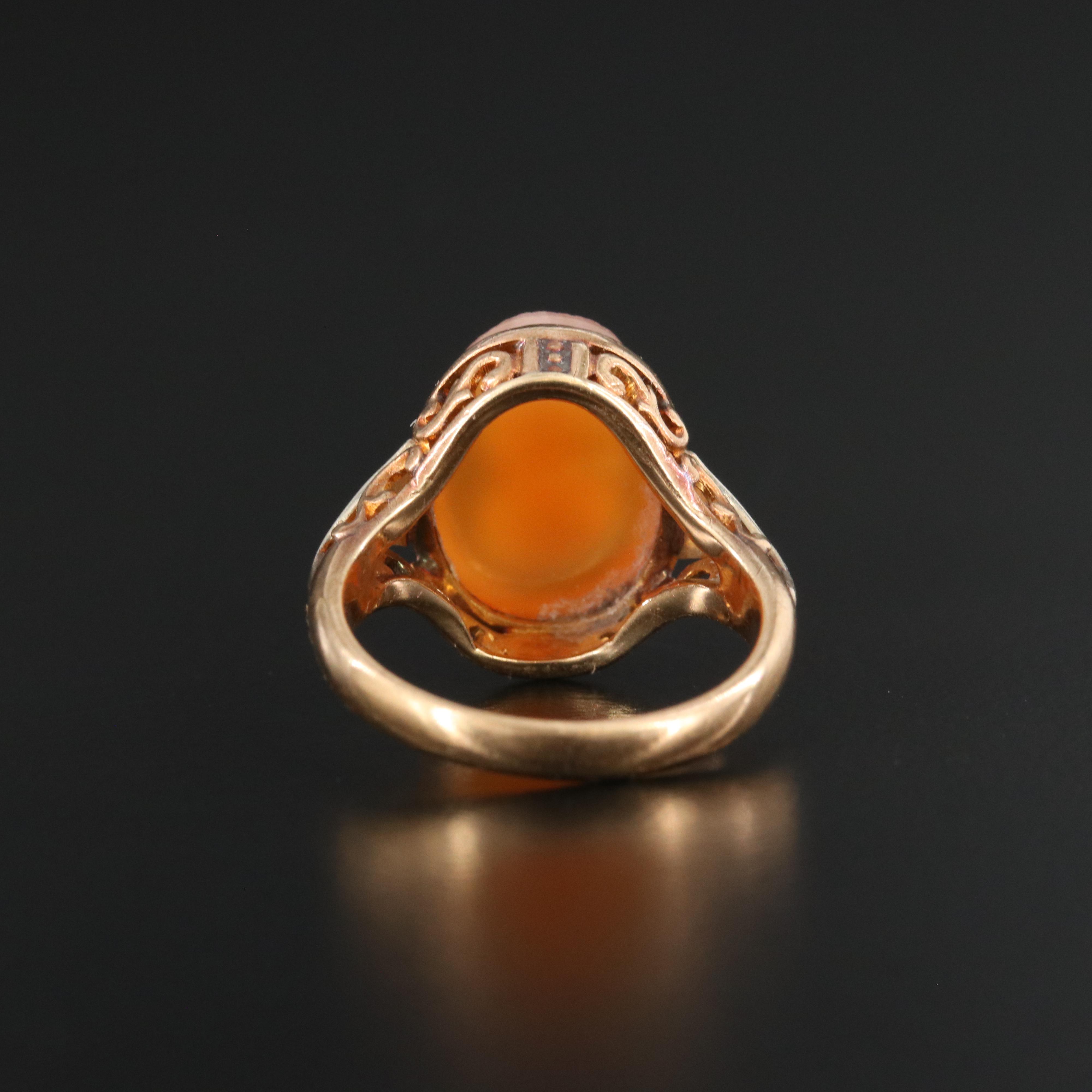 14K Sardonyx Cameo Ring