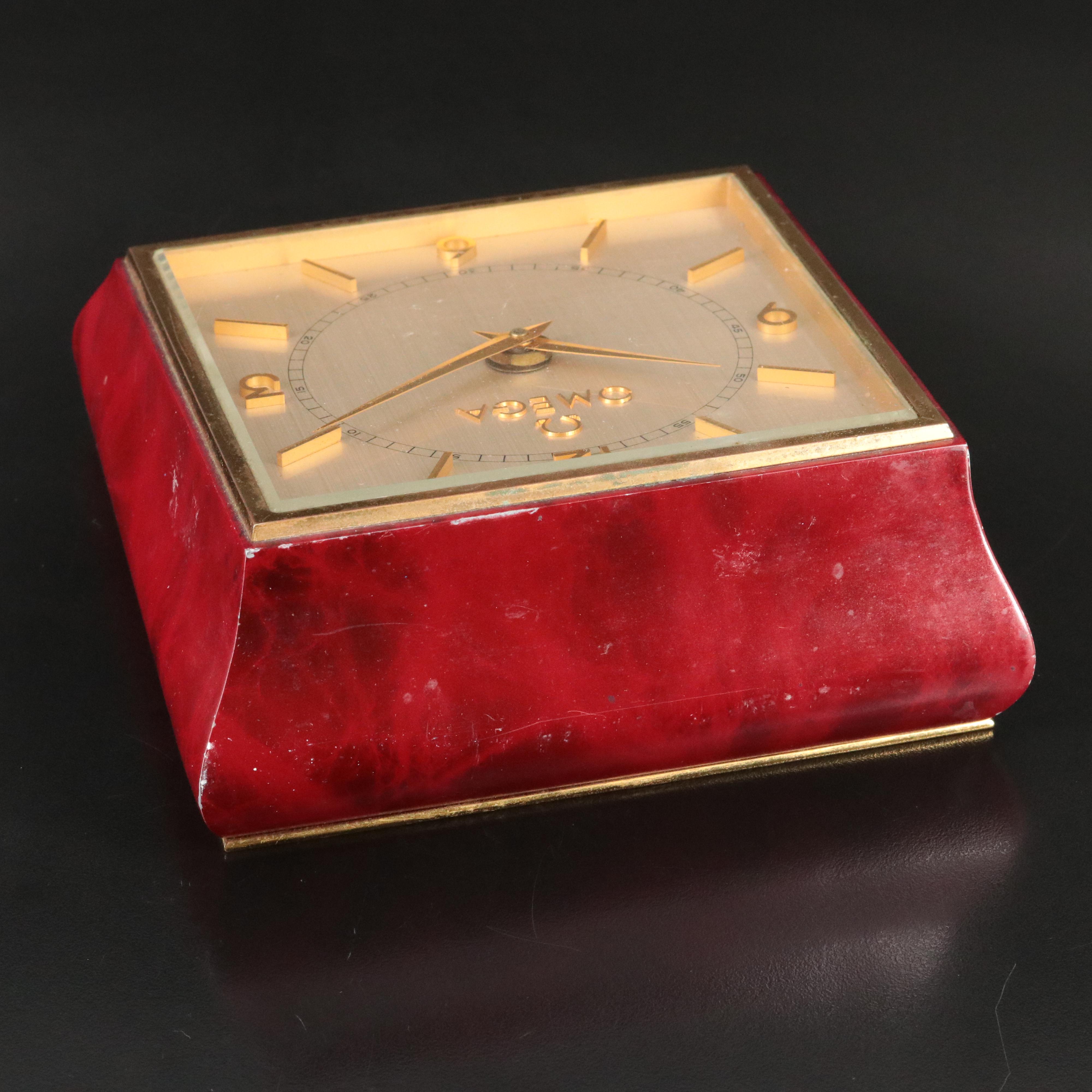 Omega 5011 Exact Time Art Deco Style Desk Clock