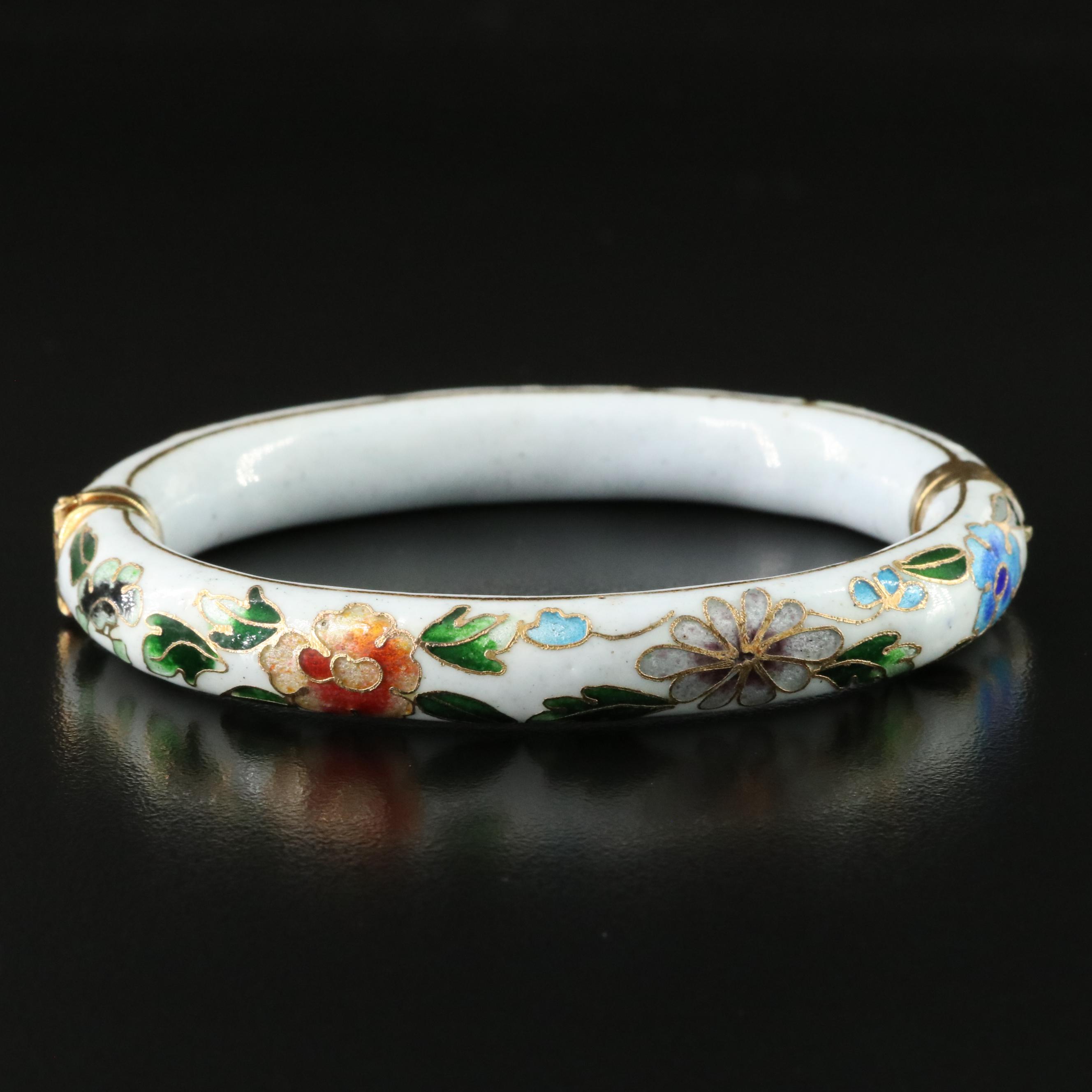 Cloisonné Floral Bracelet