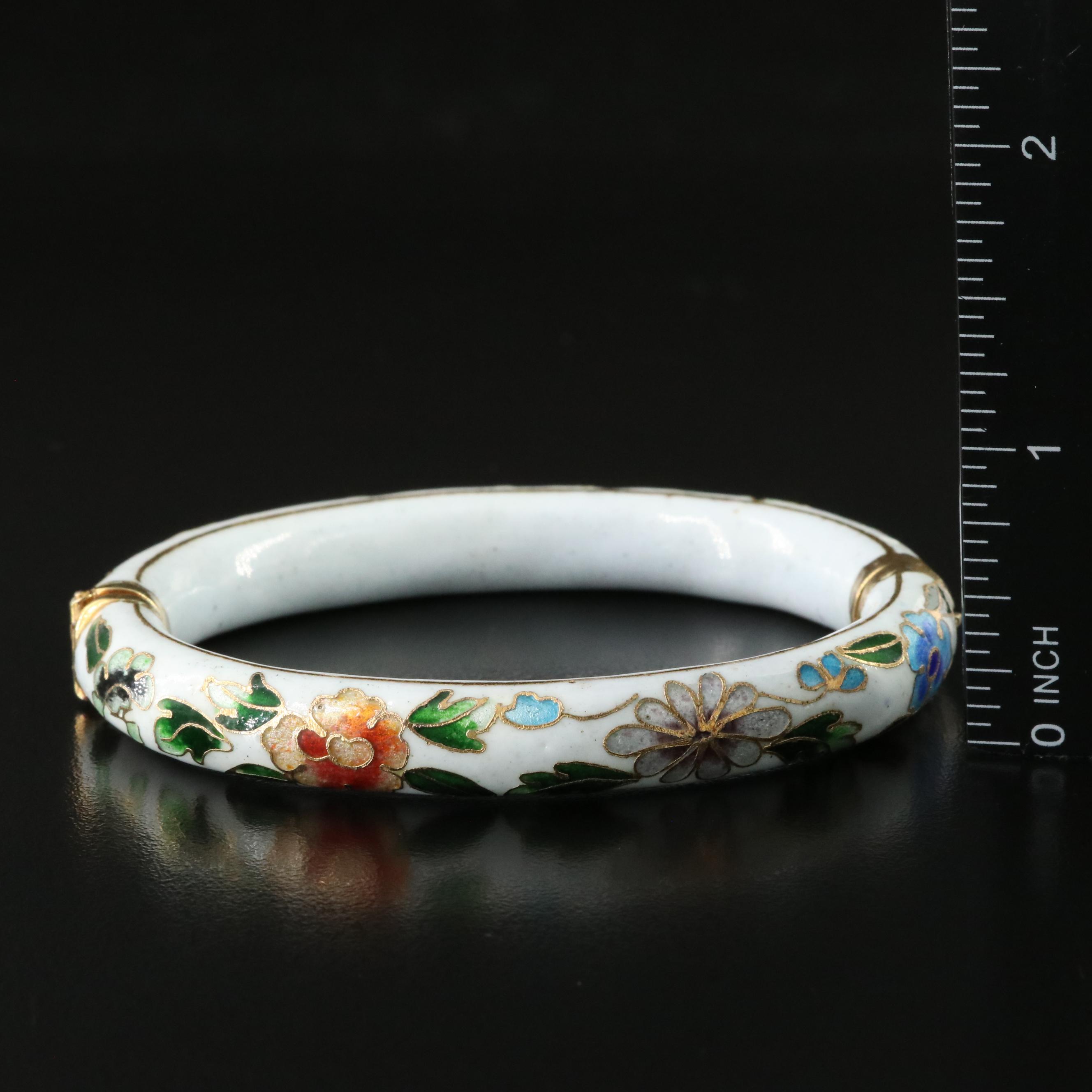 Cloisonné Floral Bracelet