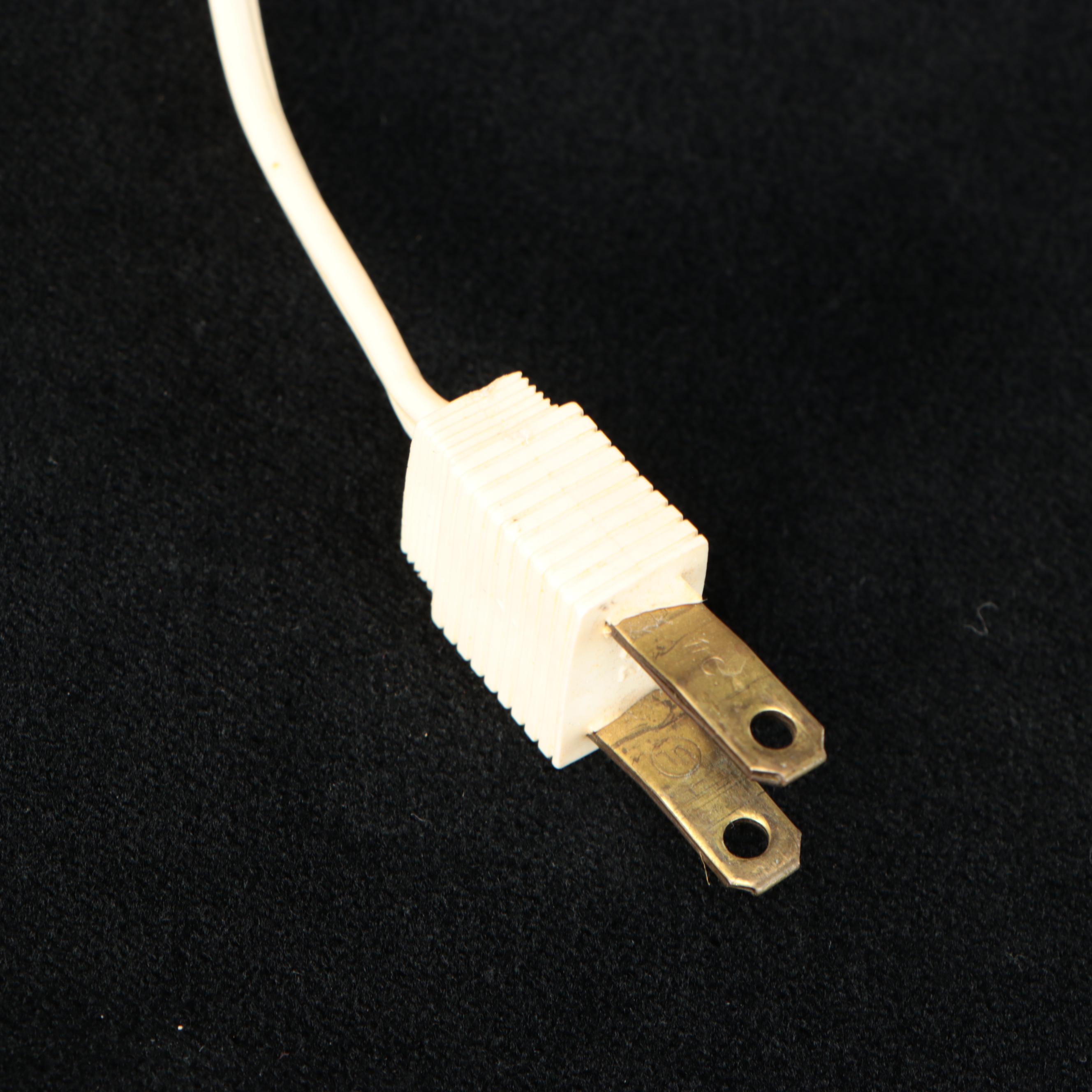 EAPG Greek Key Pressed Glass Oil Lamp With Hobnail Shade and French Adaption