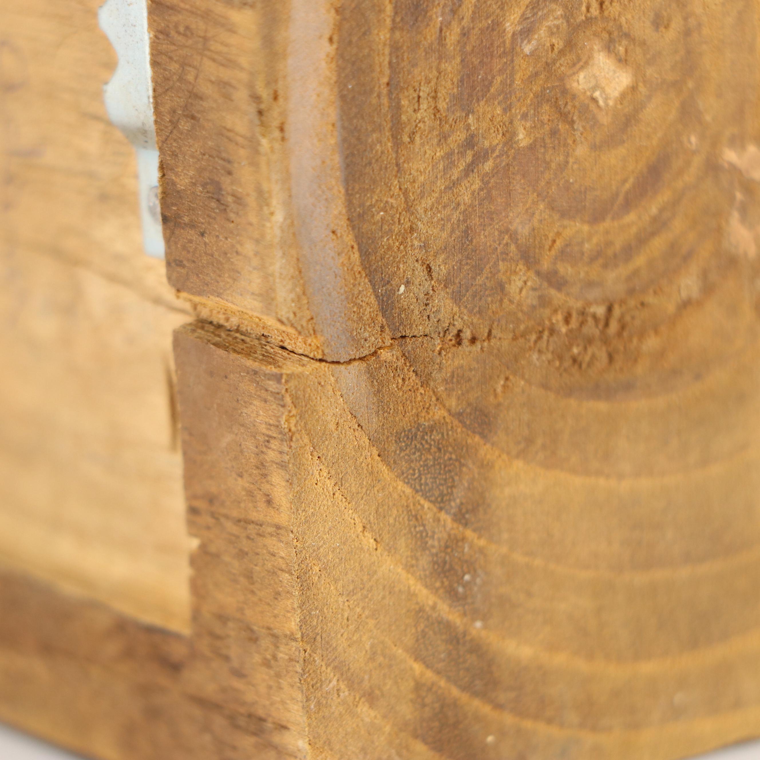 Black Forest Style Hand-Carved Wooden Wolf Head Corbel Shelf