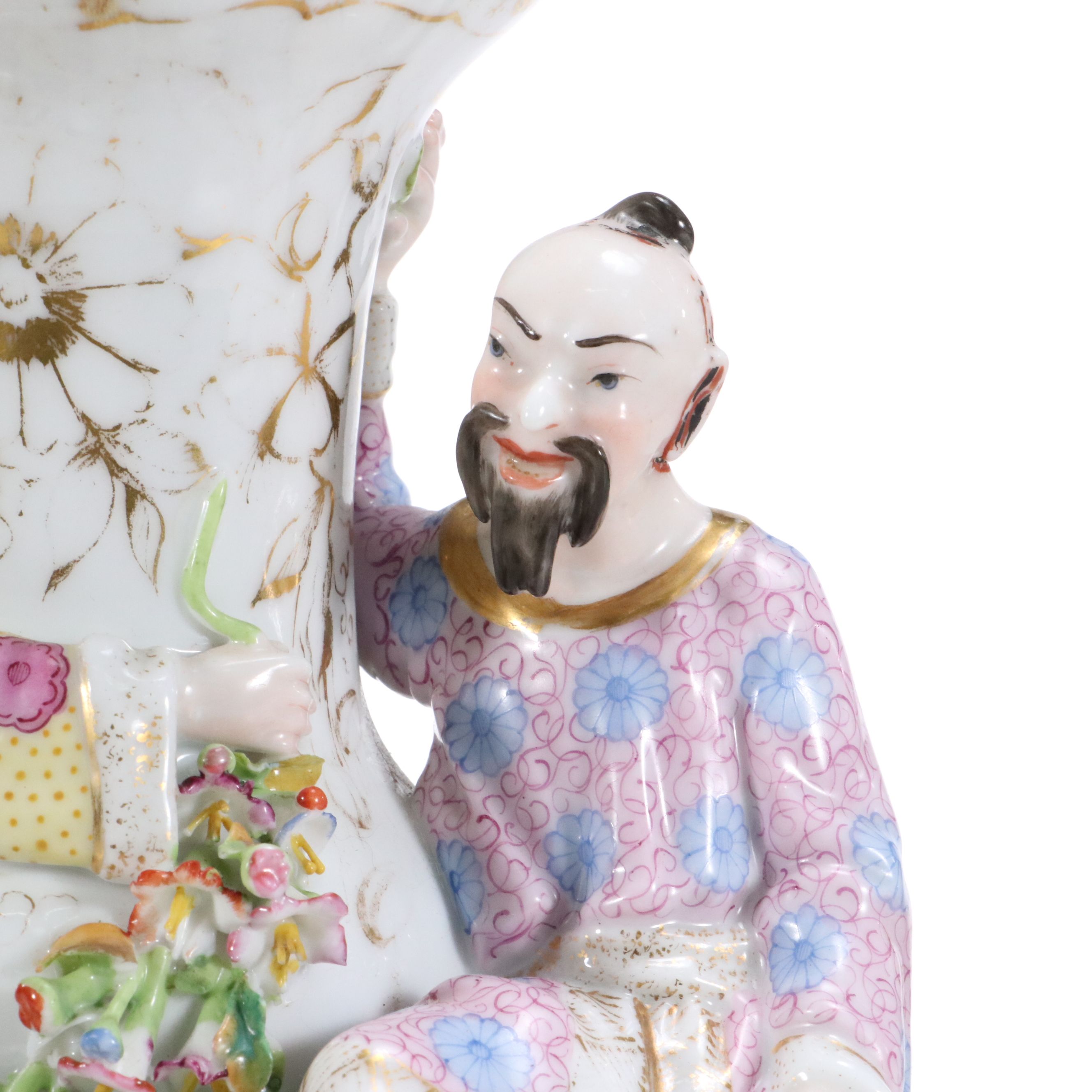 19th Century Jacob Petit French Chinoiserie Vases, Adapted to Lamps Mid-20th C