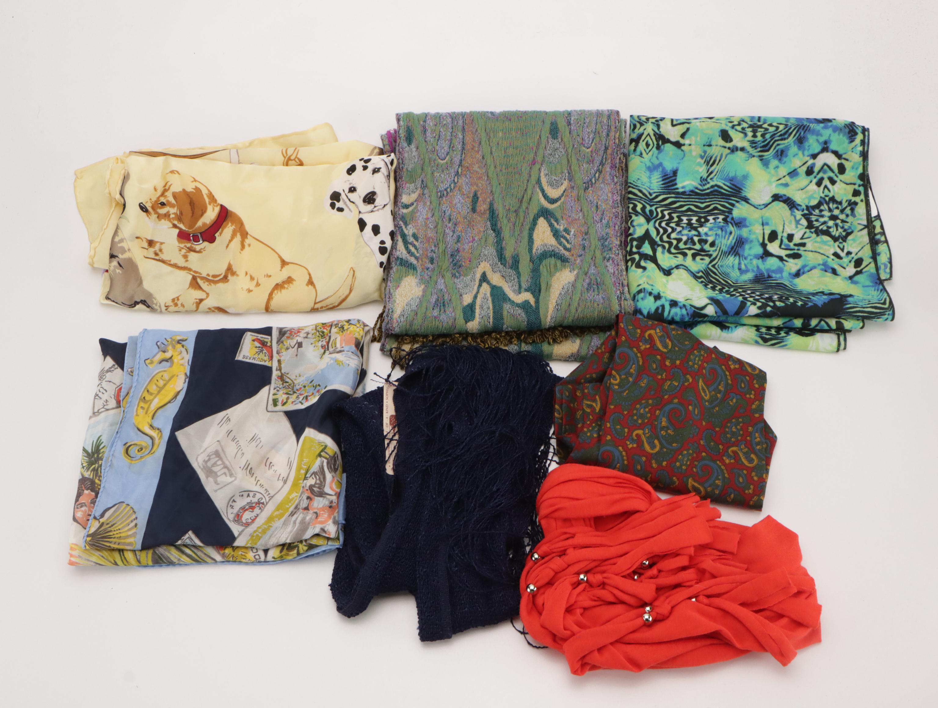 Assorted Scarves and Wraps Featuring Polo Ralph Lauren, Leonardo, and More