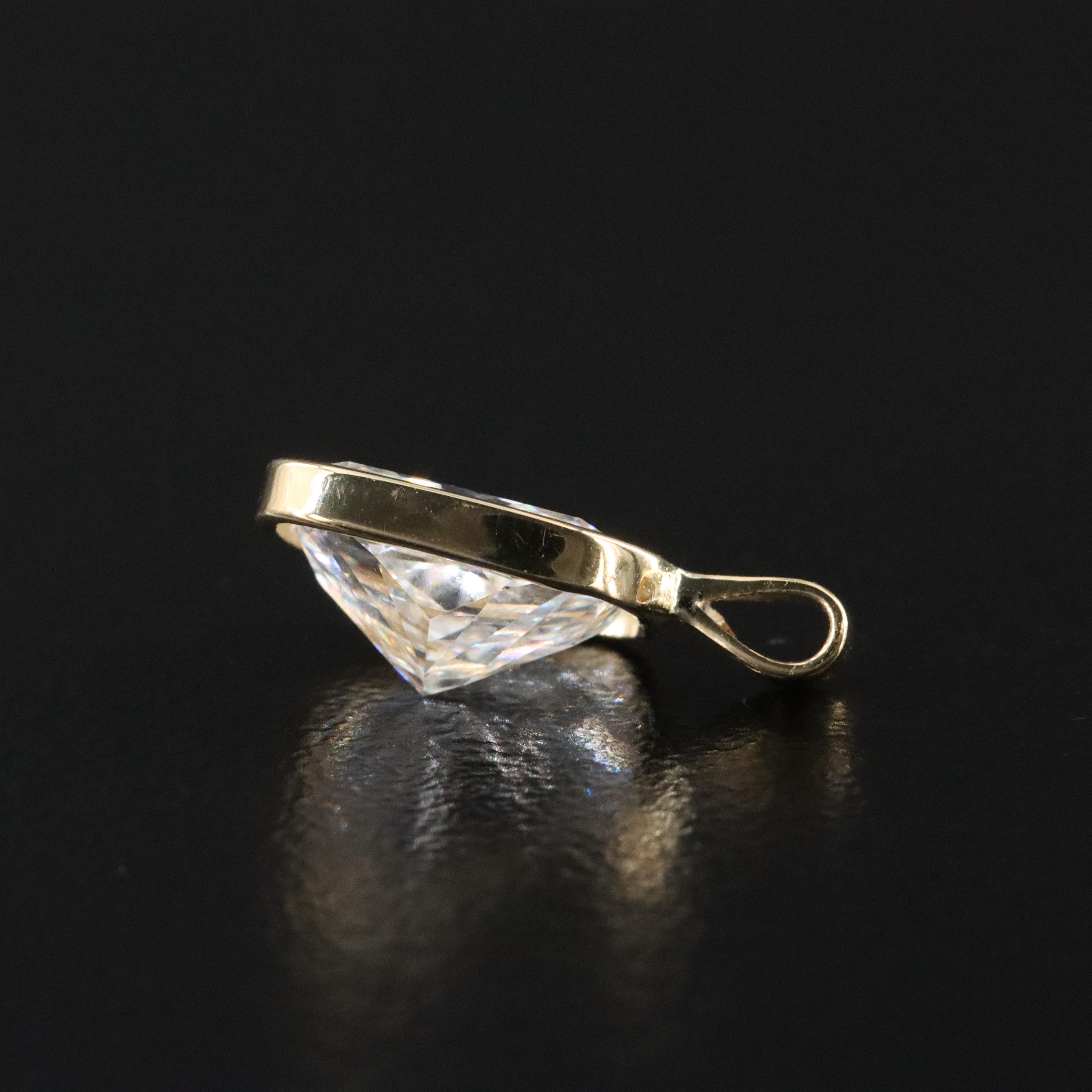 18K 2.08 CT Lab Grown Diamond Pendant with IGI Report