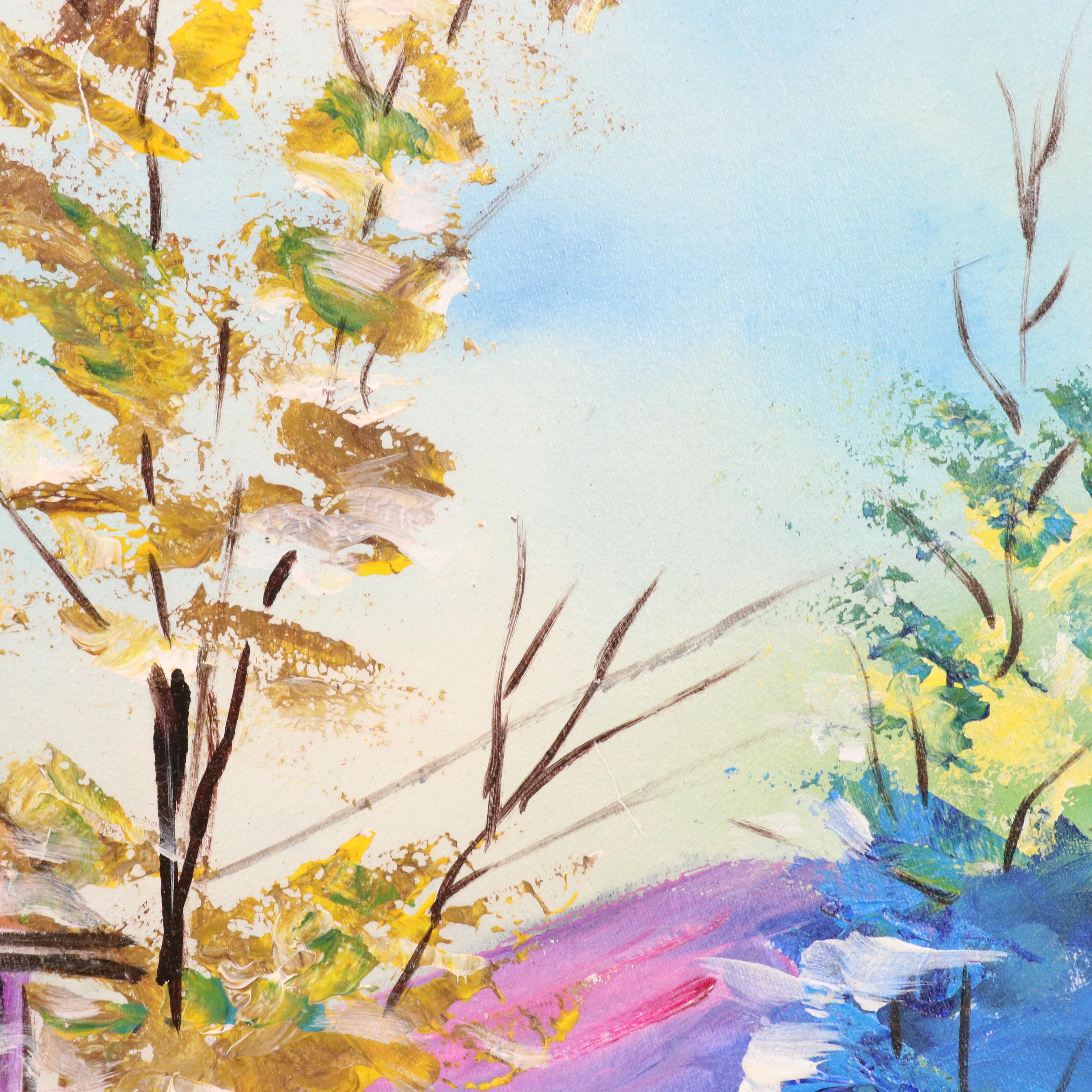 Bayo Ogundele Stylized Oil Painting "Modern City," 2025